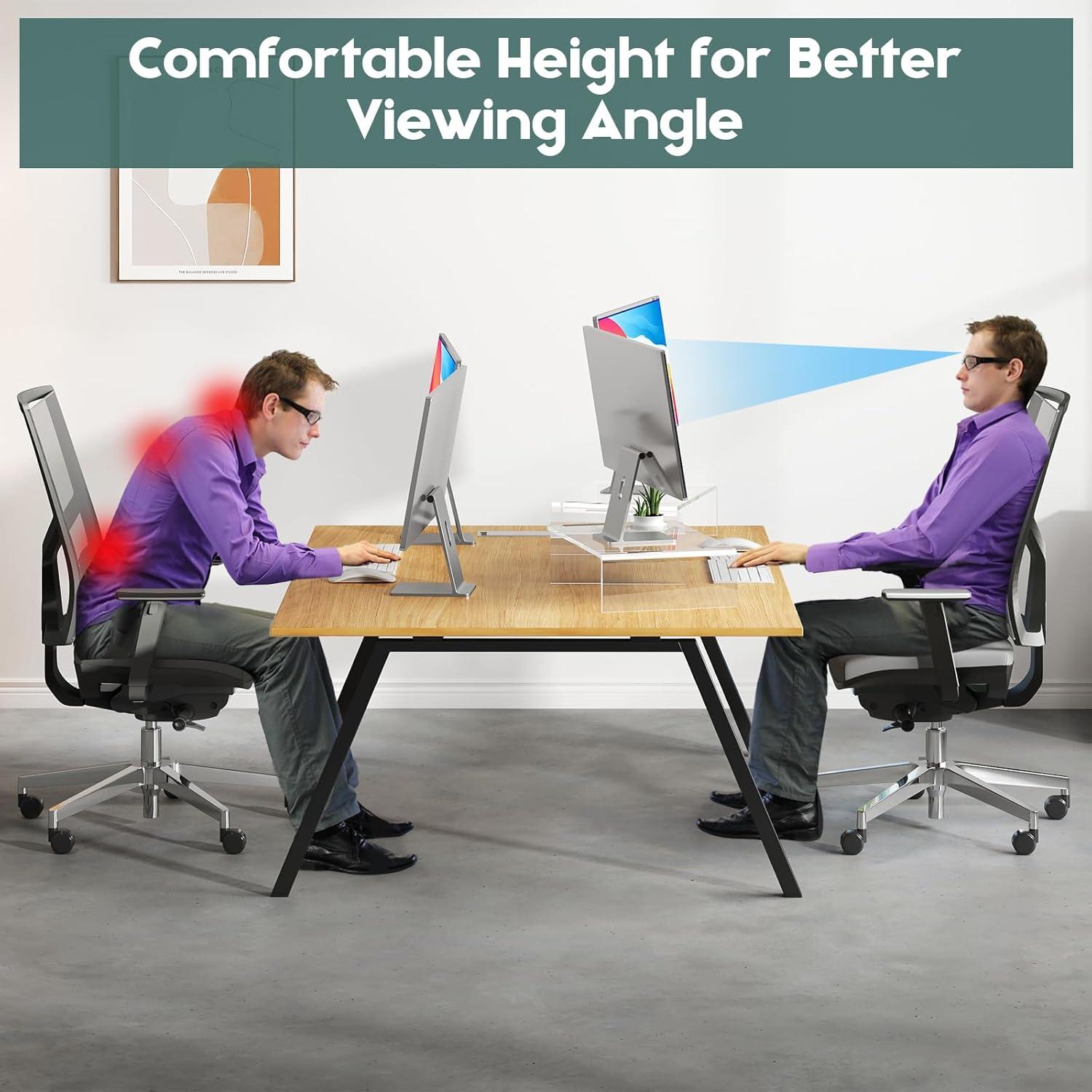 Soporte para Monitor Acrílico Transparente JKsmart 90 cm Ajustable