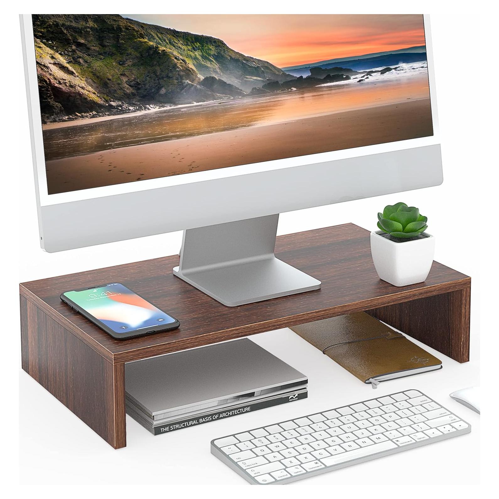 Soporte para Monitor FITUEYES de Madera 42.4 cm Marrón