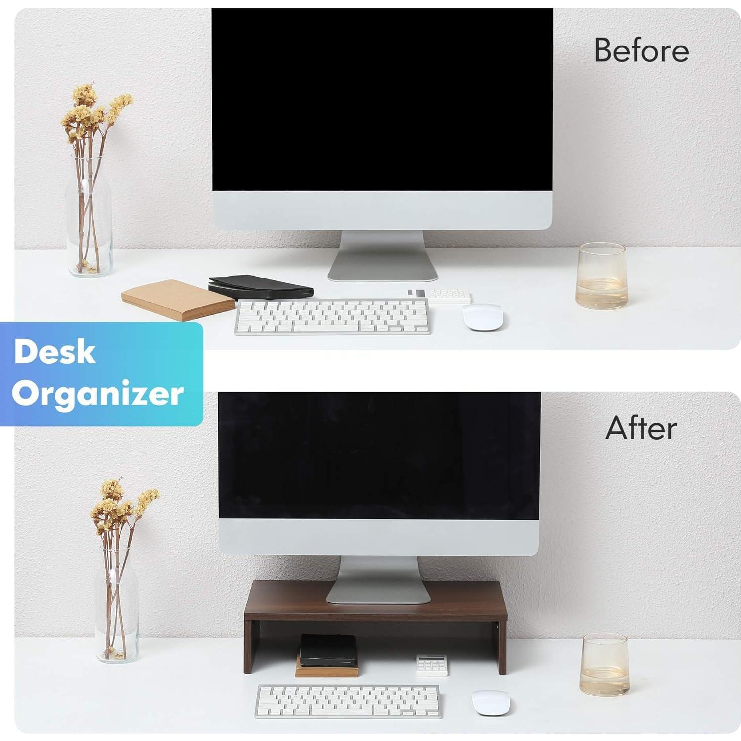 Soporte para Monitor FITUEYES de Madera 42.4 cm Marrón