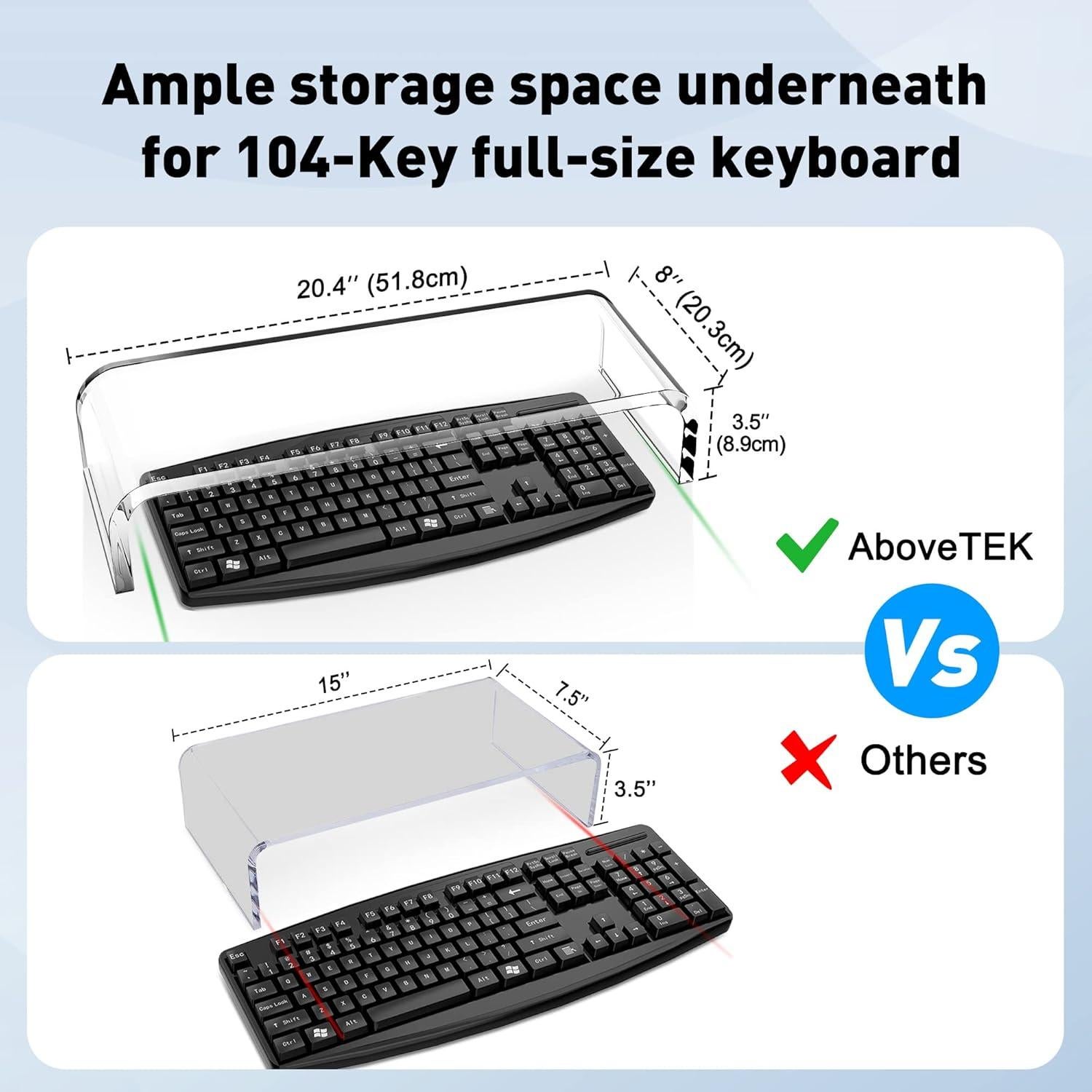 Soporte de Monitor Acrílico AboveTEK 51.8x20.3x8.9 cm