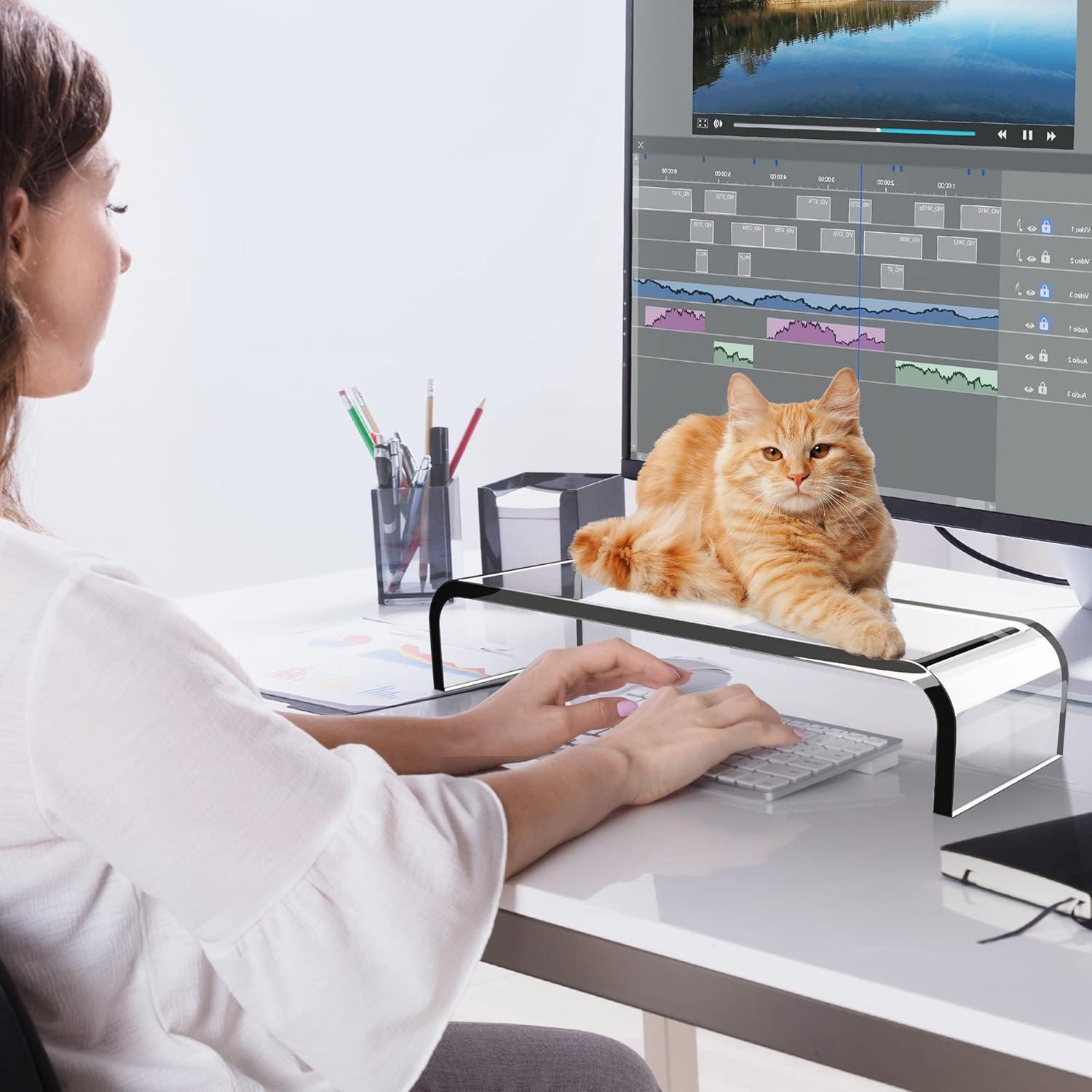 Soporte de Monitor Acrílico AboveTEK 51.8x20.3x8.9 cm