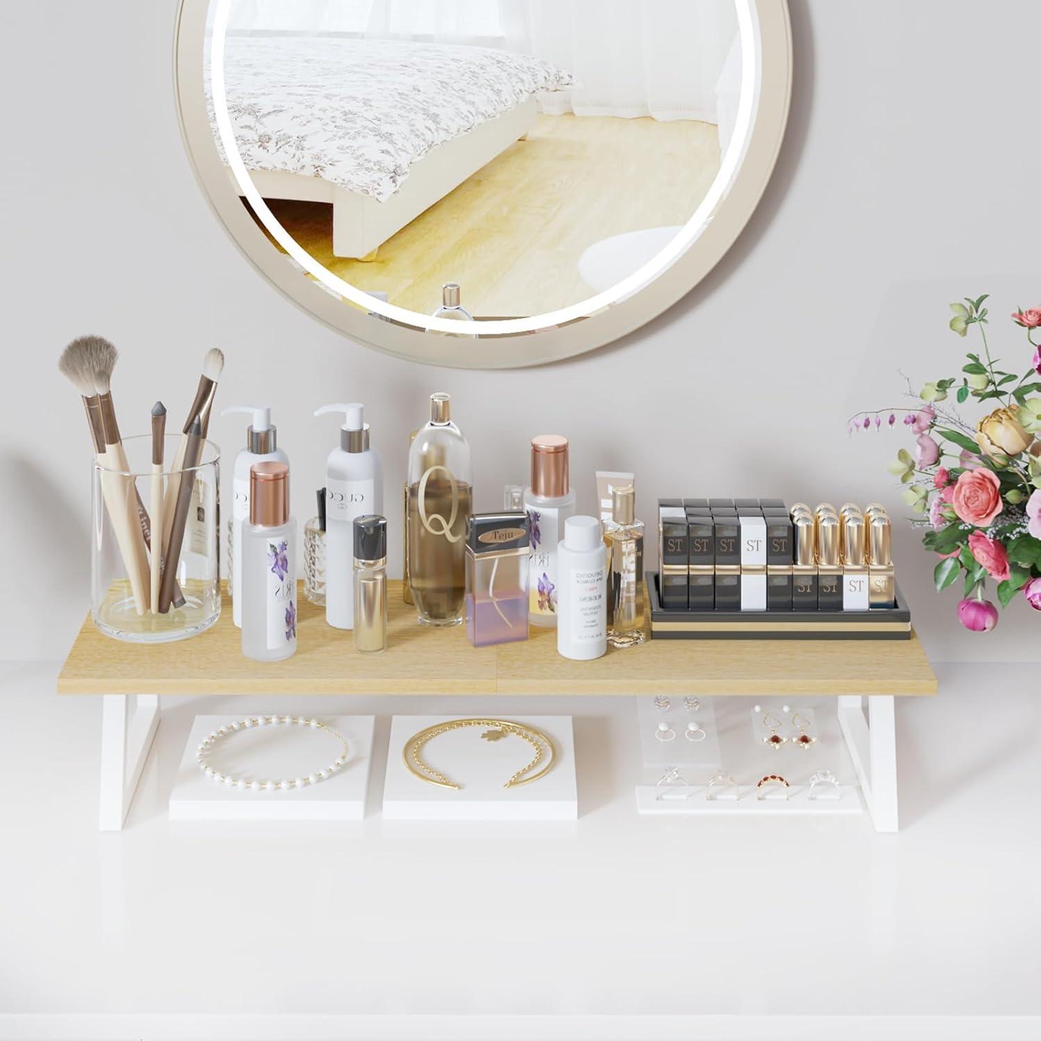 Soporte Doble para Monitor TEAMIX 31.5" Madera y Acero