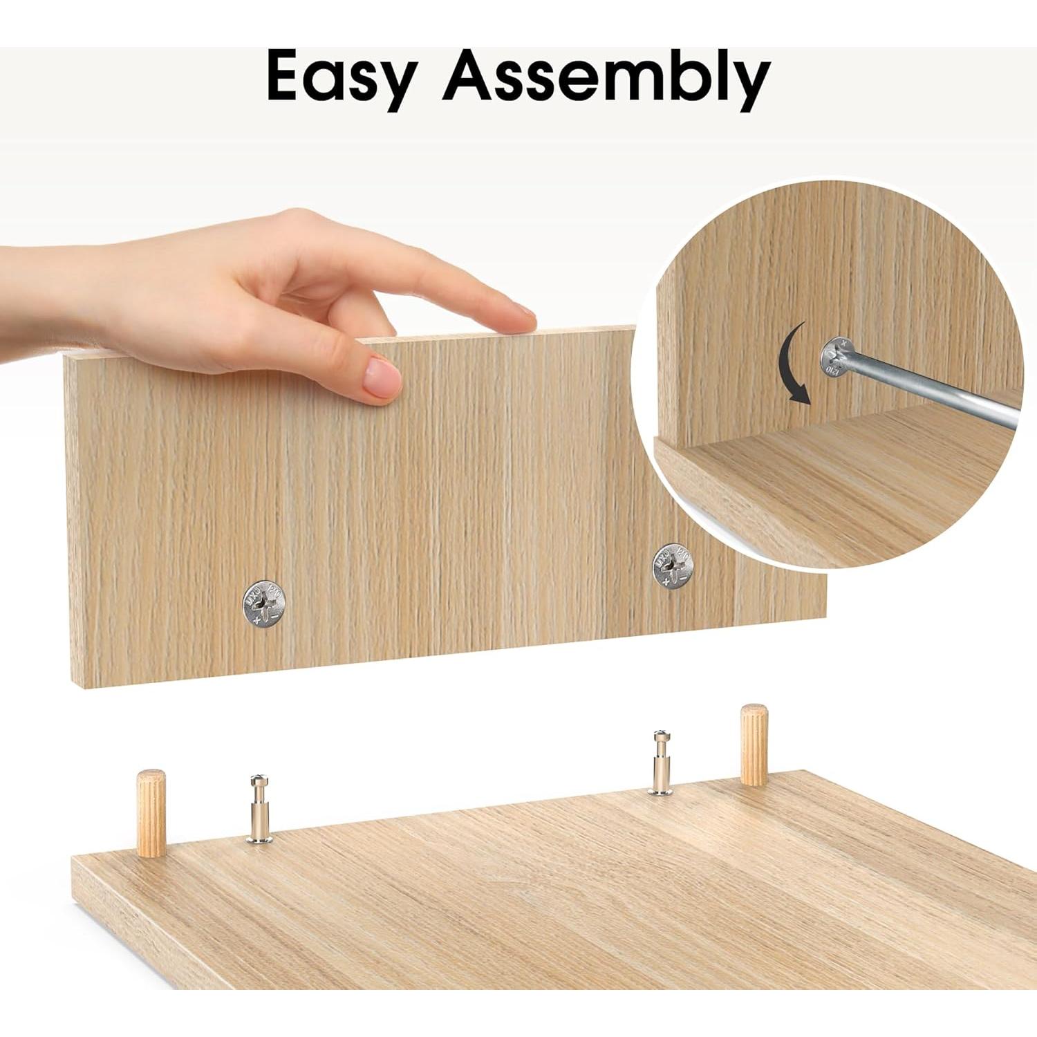 Soporte Doble para Monitor FITUEYES - Madera Roble Ajustable 108.4 cm