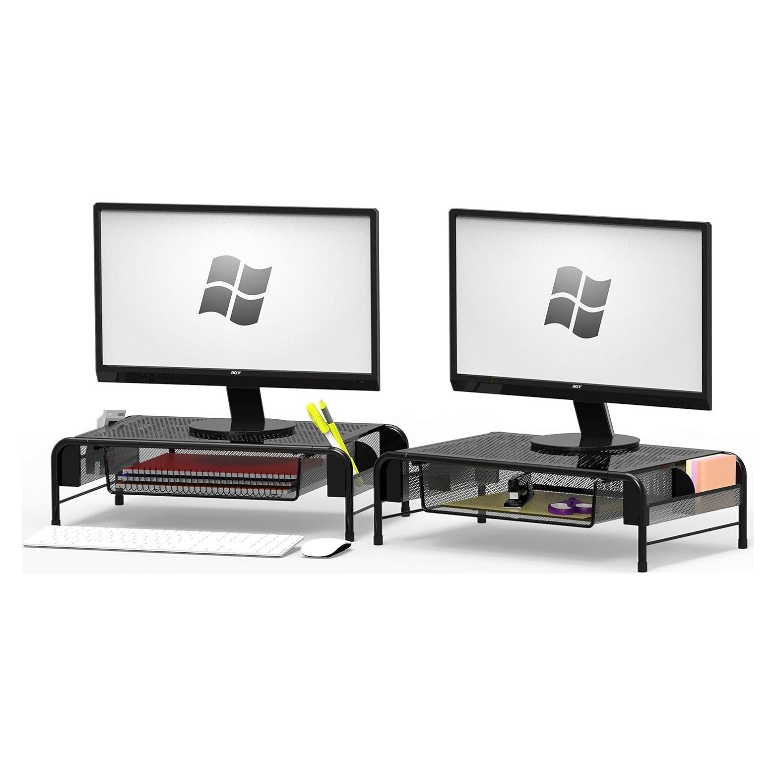 Soporte de Monitor Metal Simple Houseware con Cajón Organizador