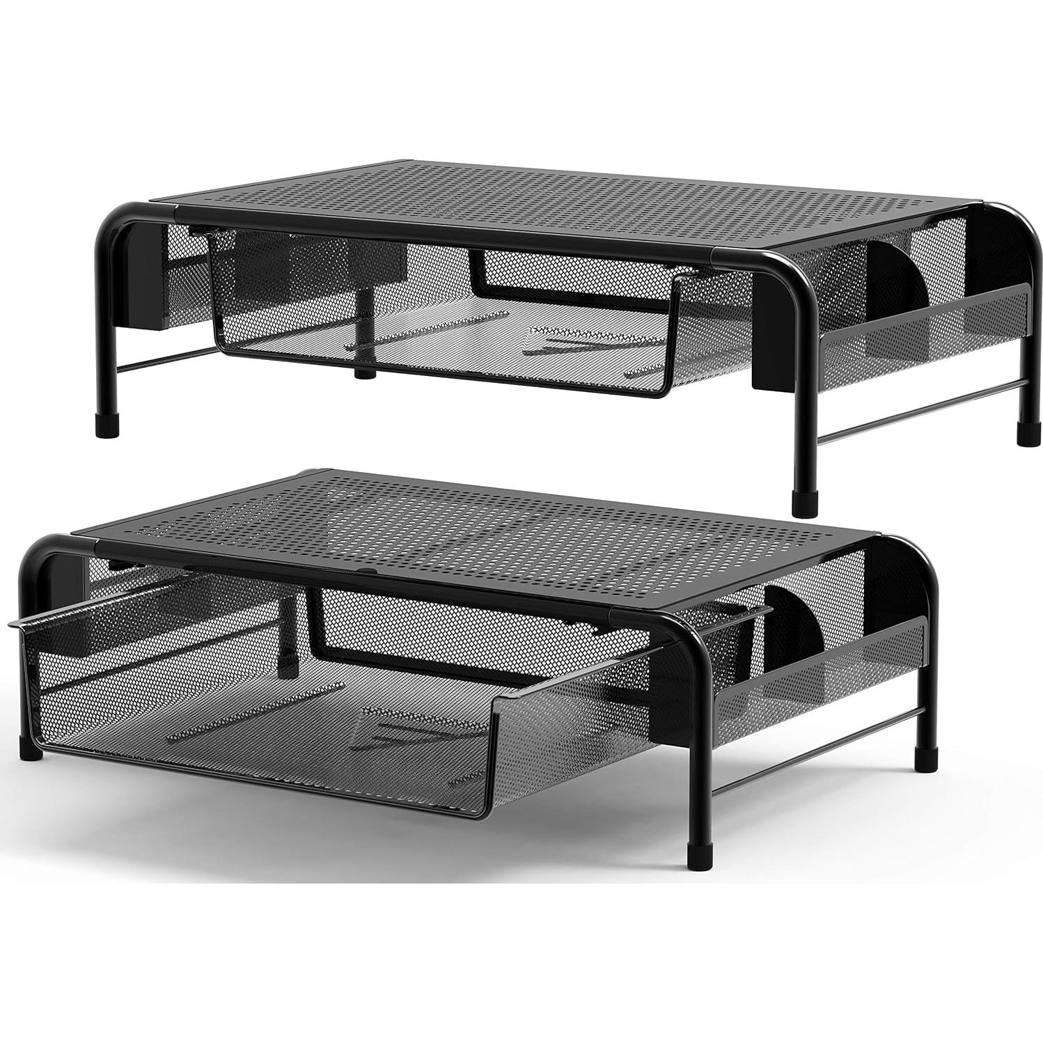 Soporte de Monitor Metal Simple Houseware con Cajón Organizador