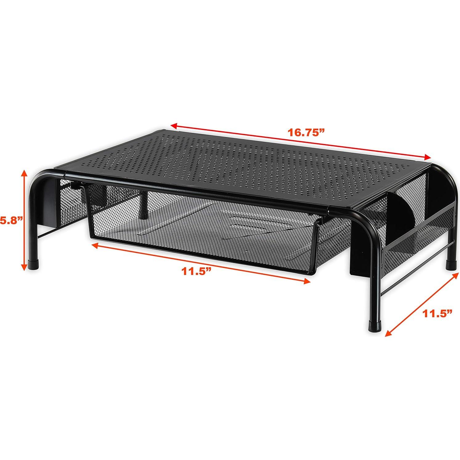 Soporte de Monitor Metal Simple Houseware con Cajón Organizador