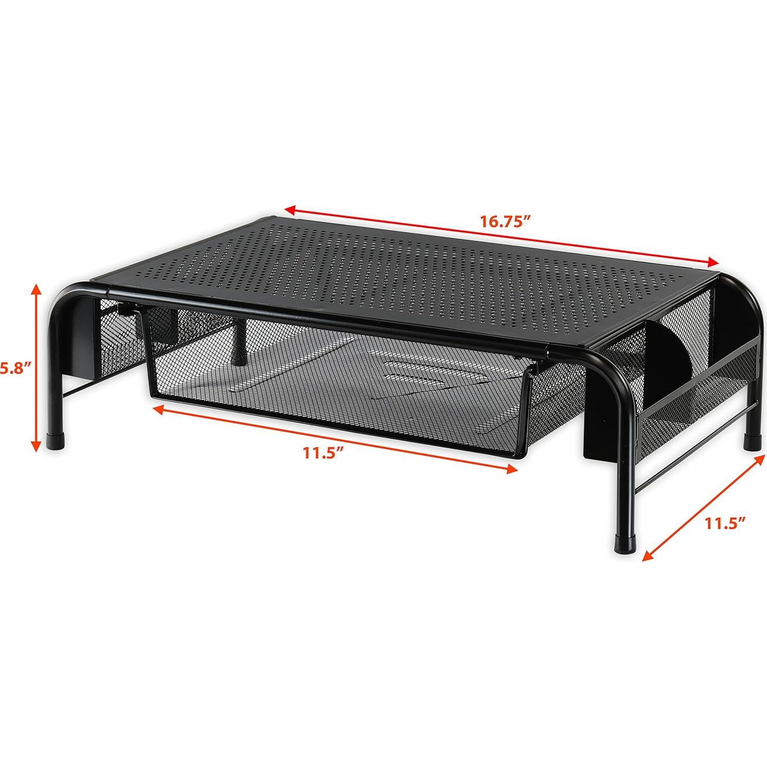 Soporte de Monitor Metal Simple Houseware con Cajón Organizador