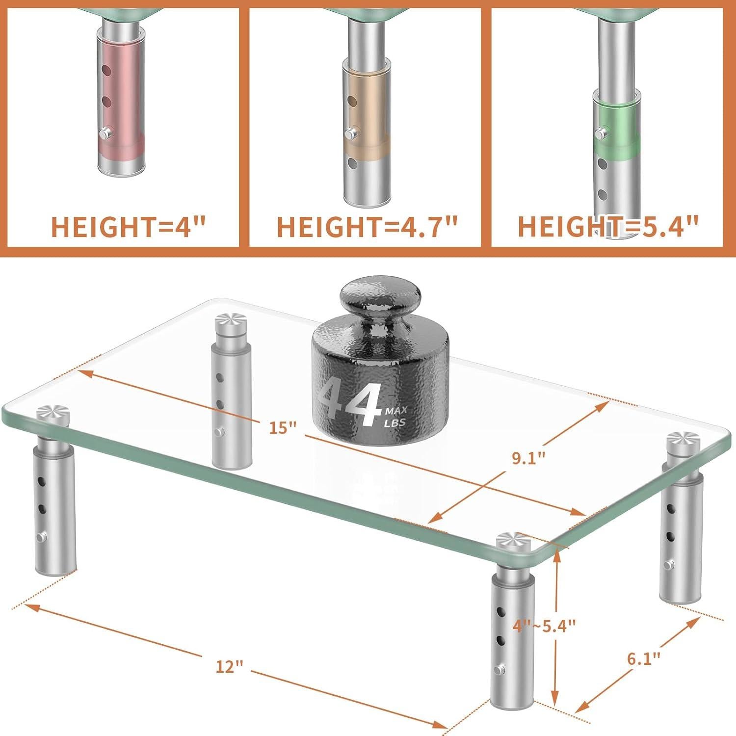 Soporte para Monitor Ajustable Hemudu HD06T-201, 3 Alturas