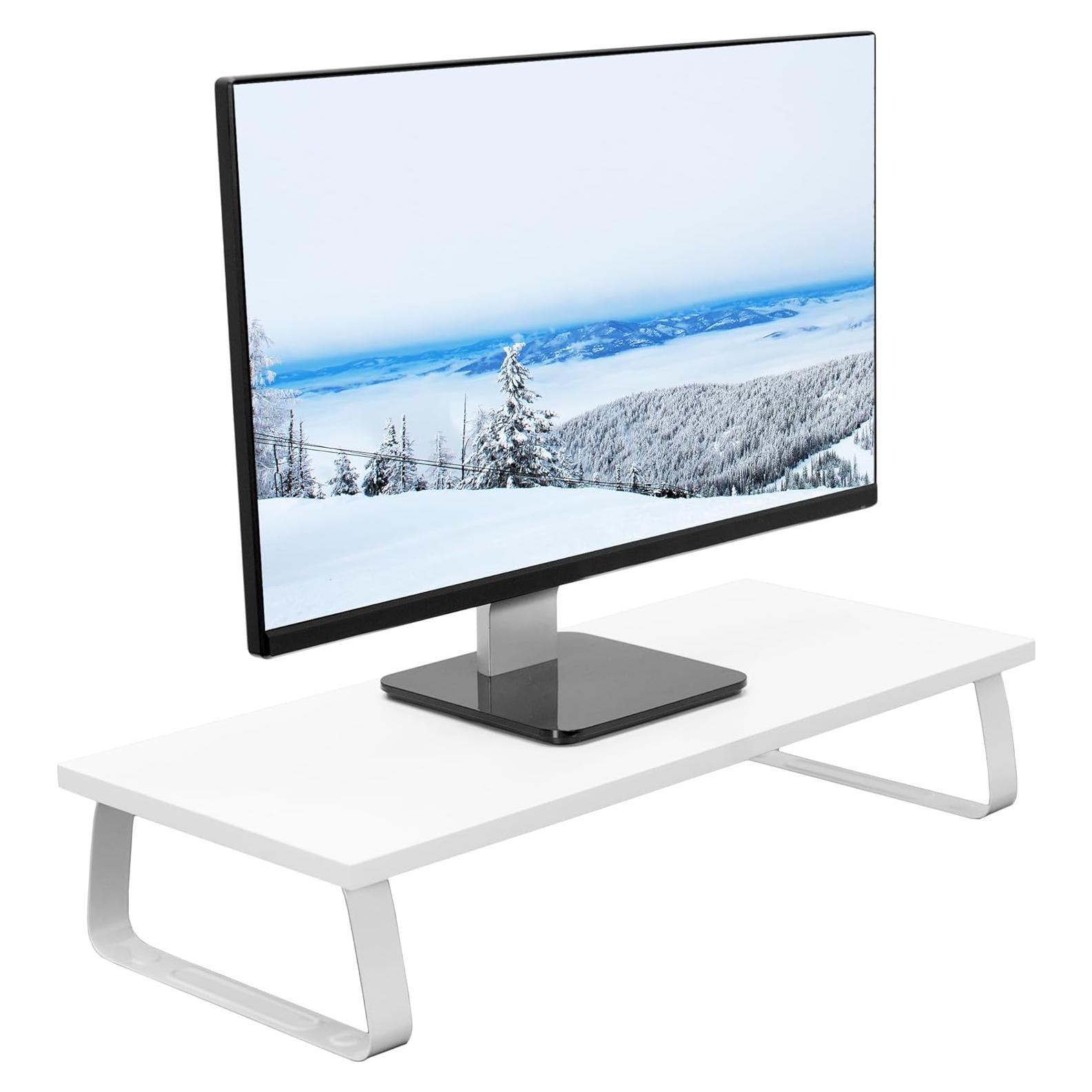 Soporte de Monitor VIVO 60 cm Madera y Acero Ergonomico