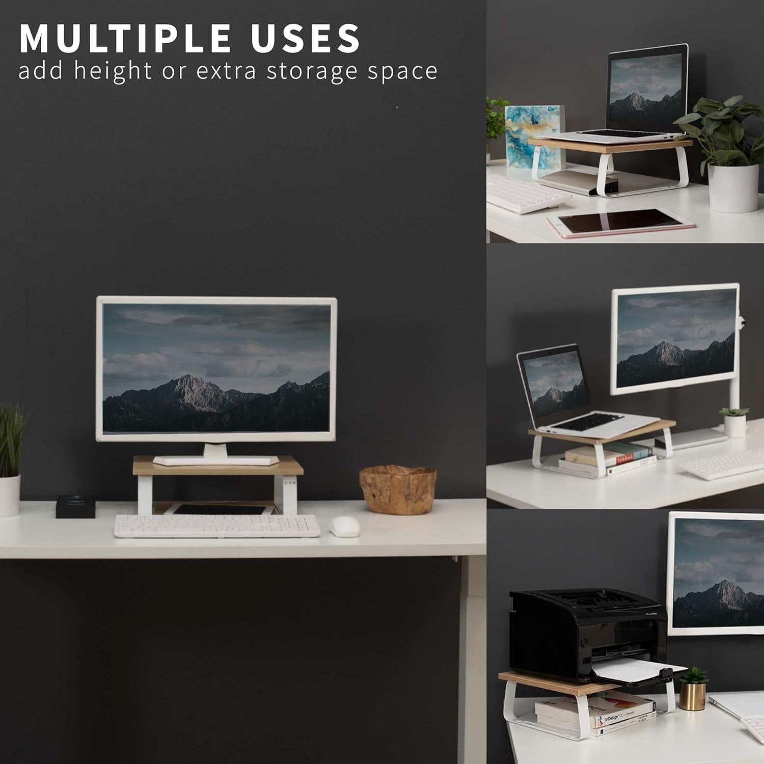 Soporte para Monitor VIVO STAND-V000WS de Madera y Acero