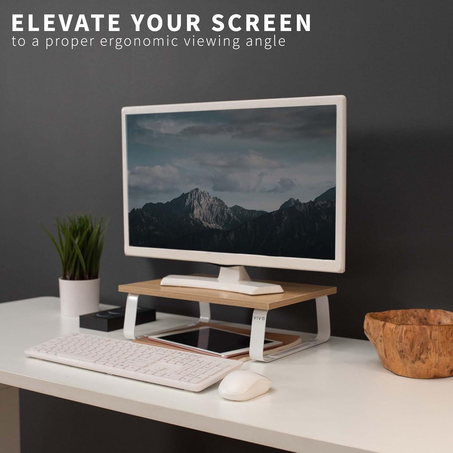 Soporte para Monitor VIVO STAND-V000WS de Madera y Acero