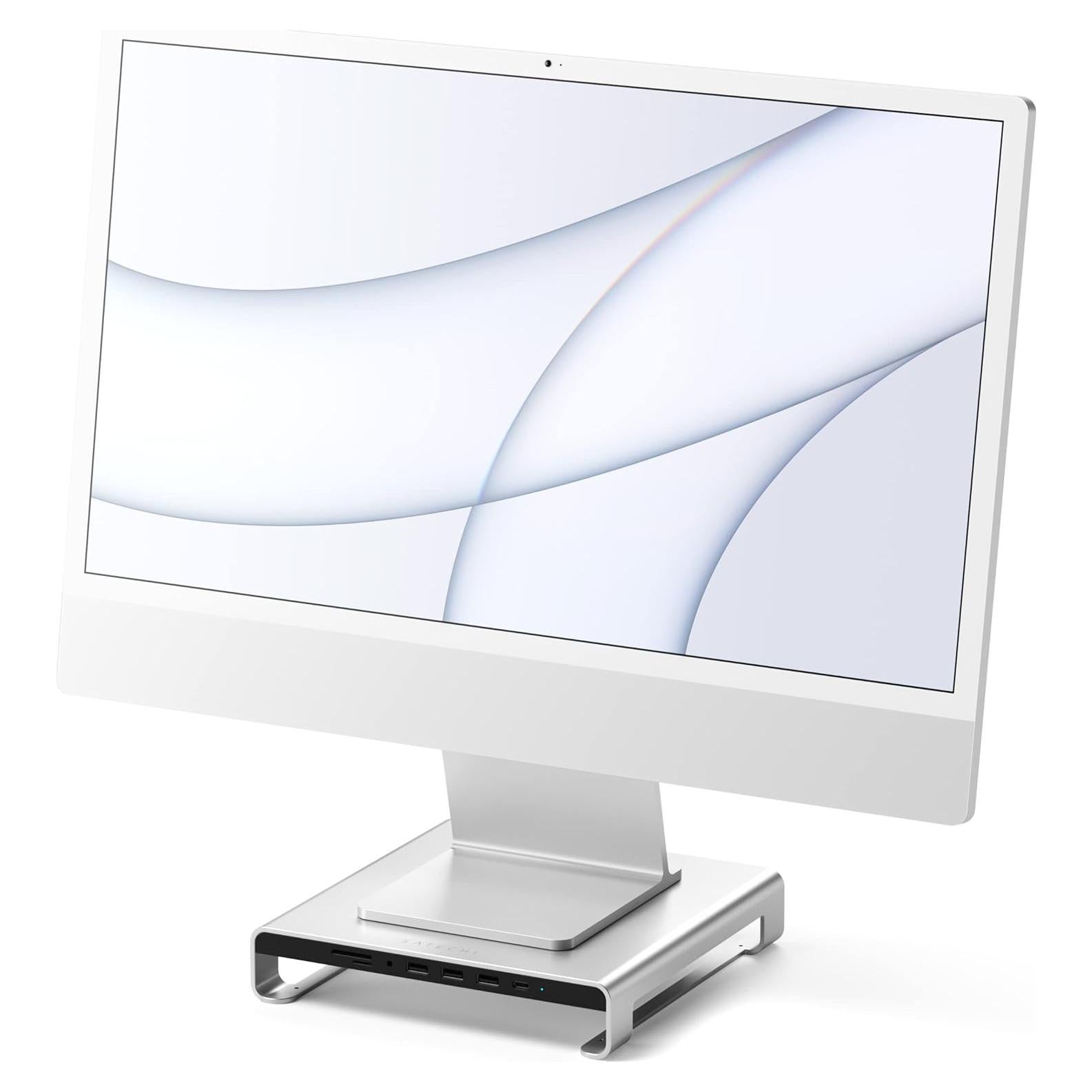 Soporte de Monitor Aluminio Satechi Type-C Plata con USB 3.0