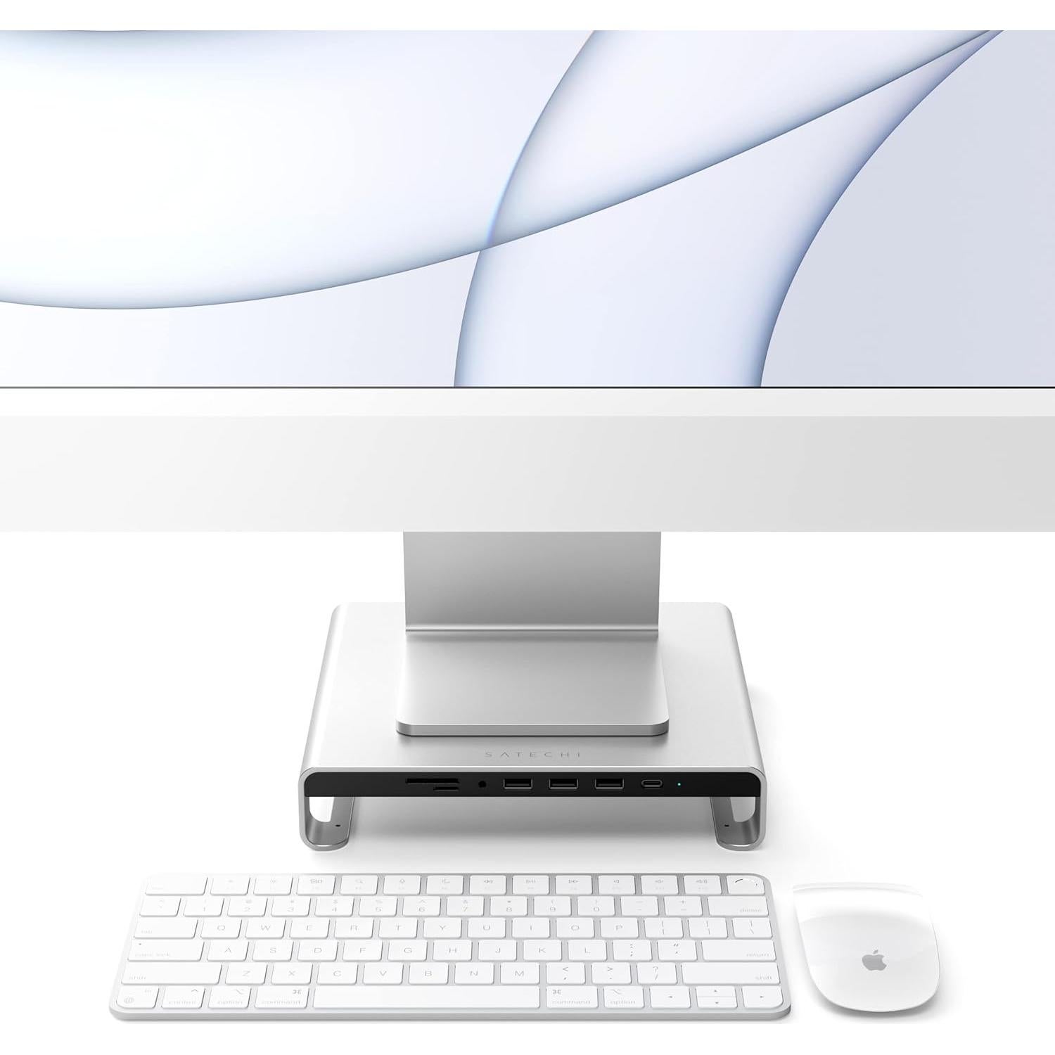 Soporte de Monitor Aluminio Satechi Type-C Plata con USB 3.0