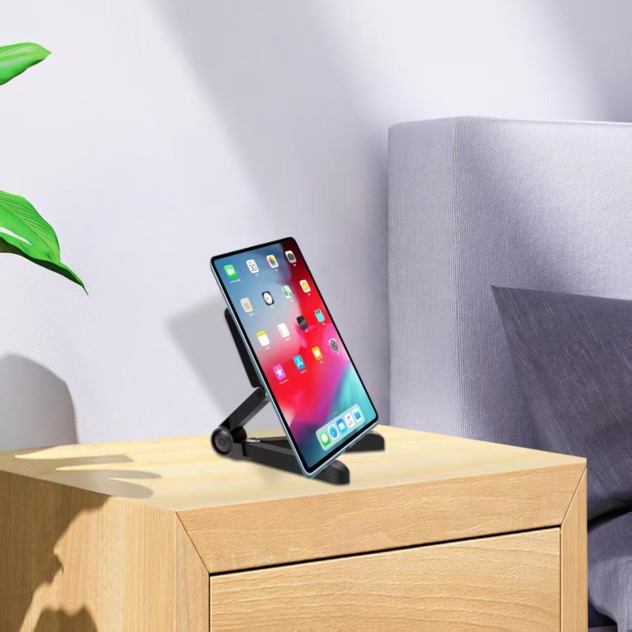 Soporte Plegable para Monitor y Tabletas Negro - Ajustable, Ligero, Compatible con Dispositivos de 7 a 10.2 Pulgadas