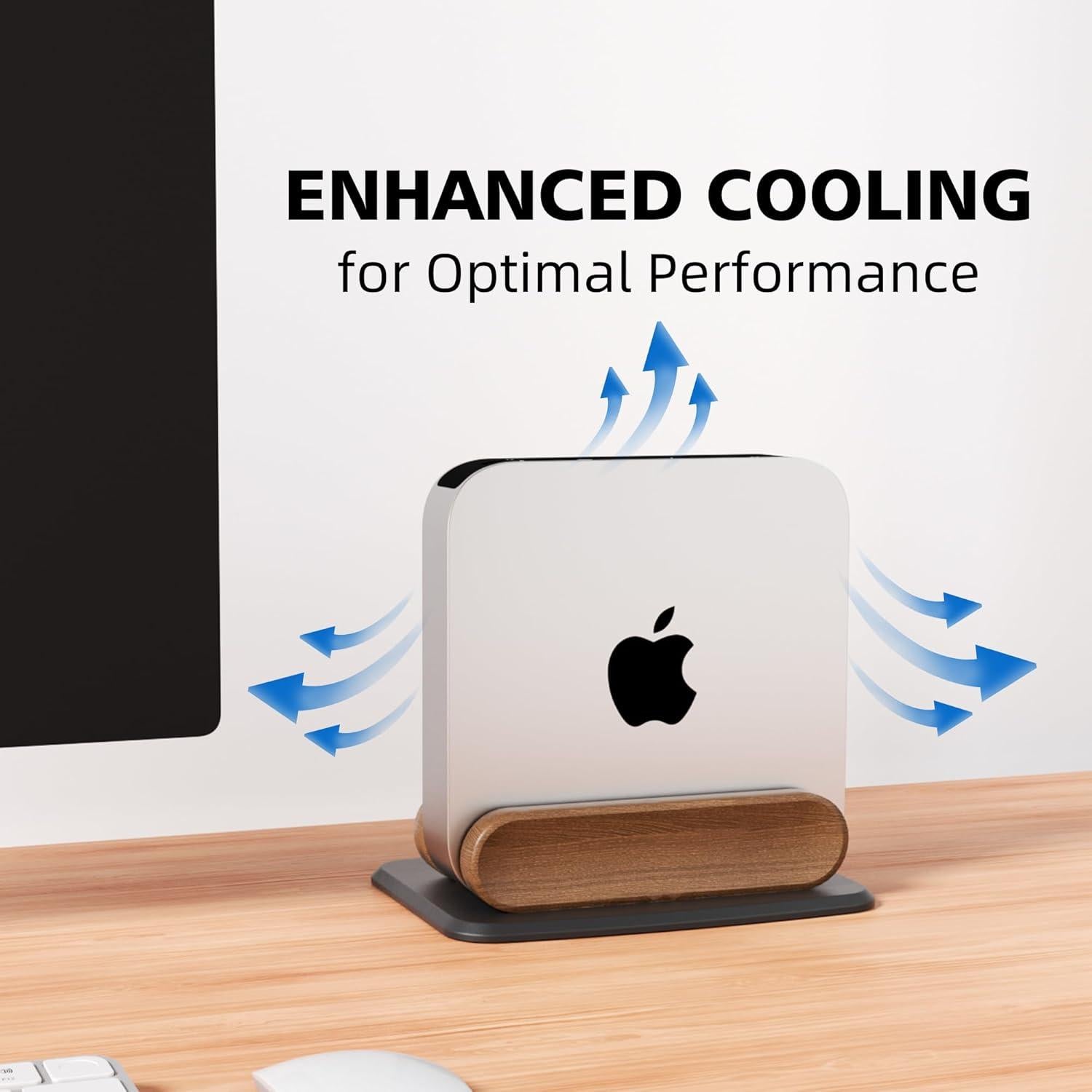 Soporte Vertical para Mac mini AFOOYO Aluminio y Madera