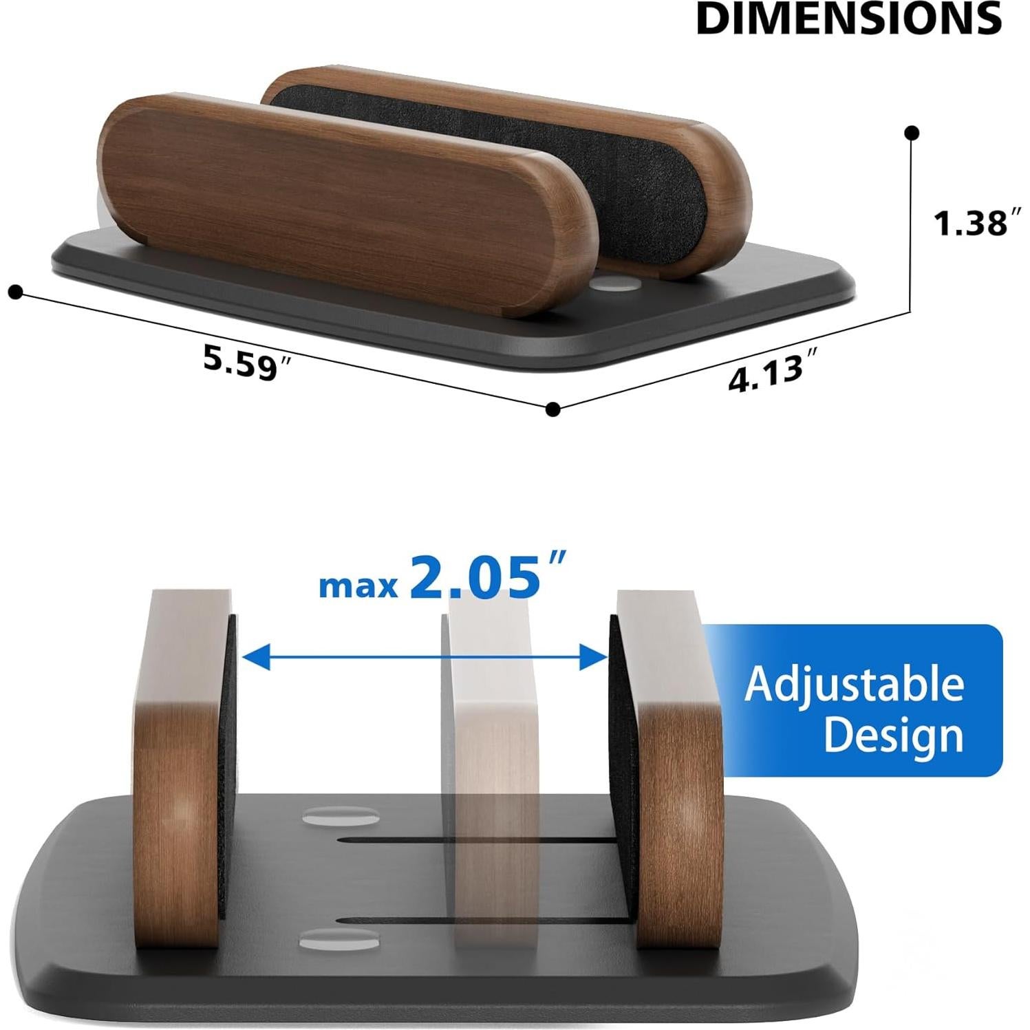 Soporte Vertical para Mac mini AFOOYO Aluminio y Madera