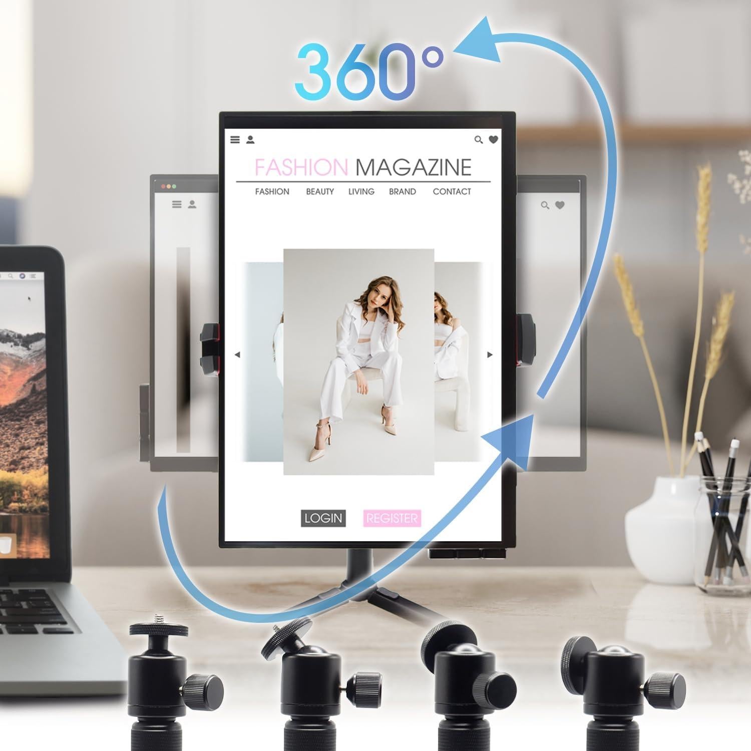 Soporte de Monitor Portátil Kado Tripode Metal 360° Ajustable