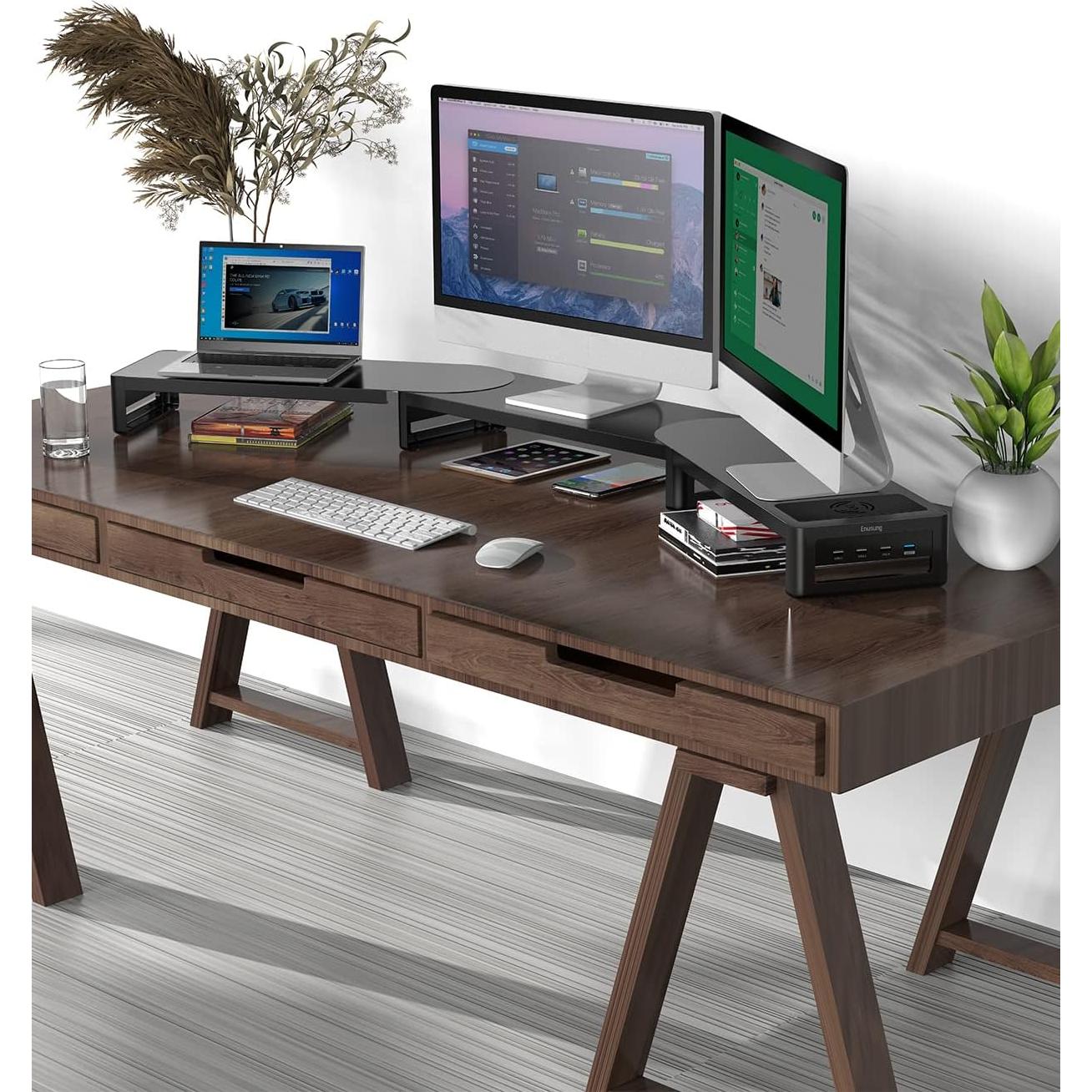 Soporte para Monitor EAXBUX con Carga Inalámbrica y 4 USB