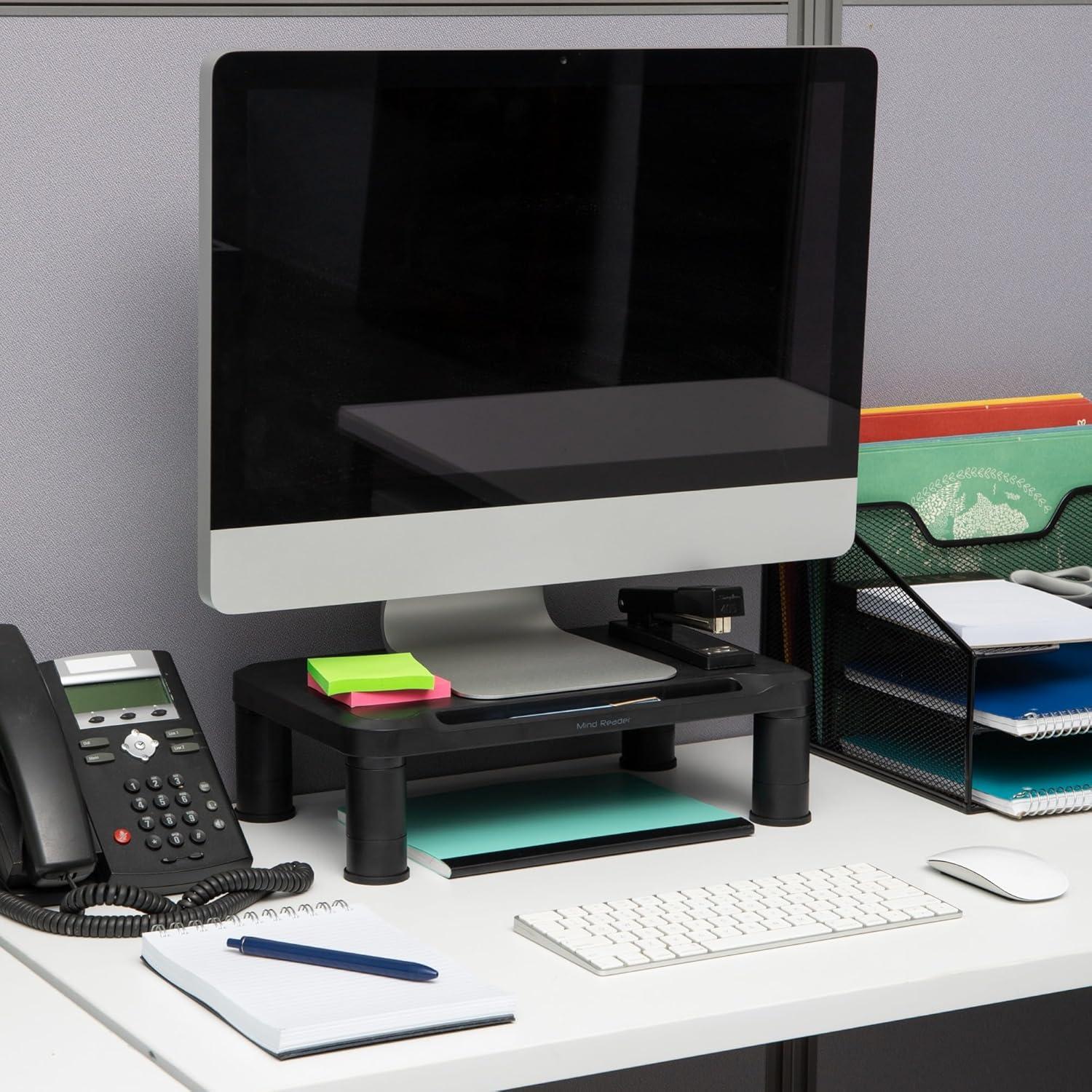 Soporte para Monitor Ajustable Mind Reader Set de 2 Negro