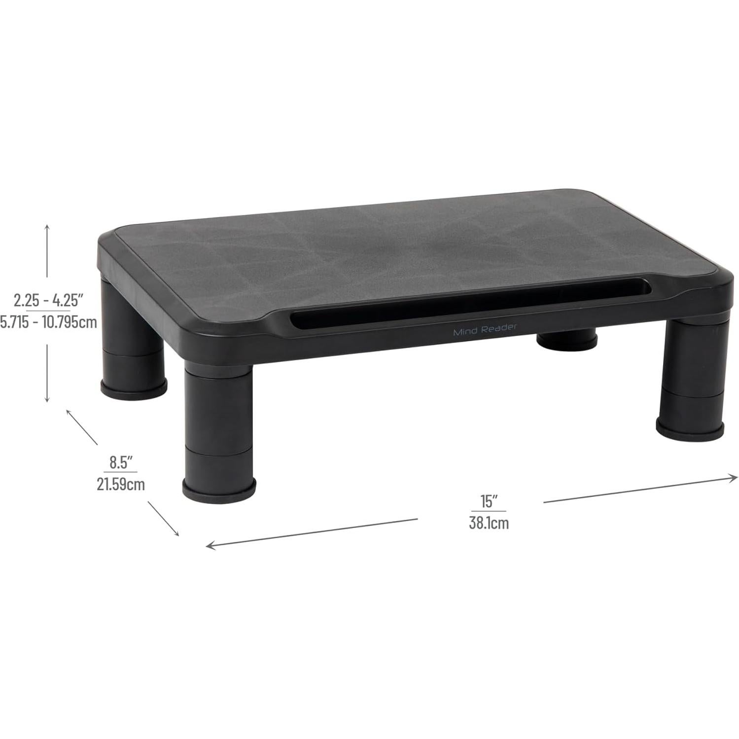 Soporte para Monitor Ajustable Mind Reader Set de 2 Negro