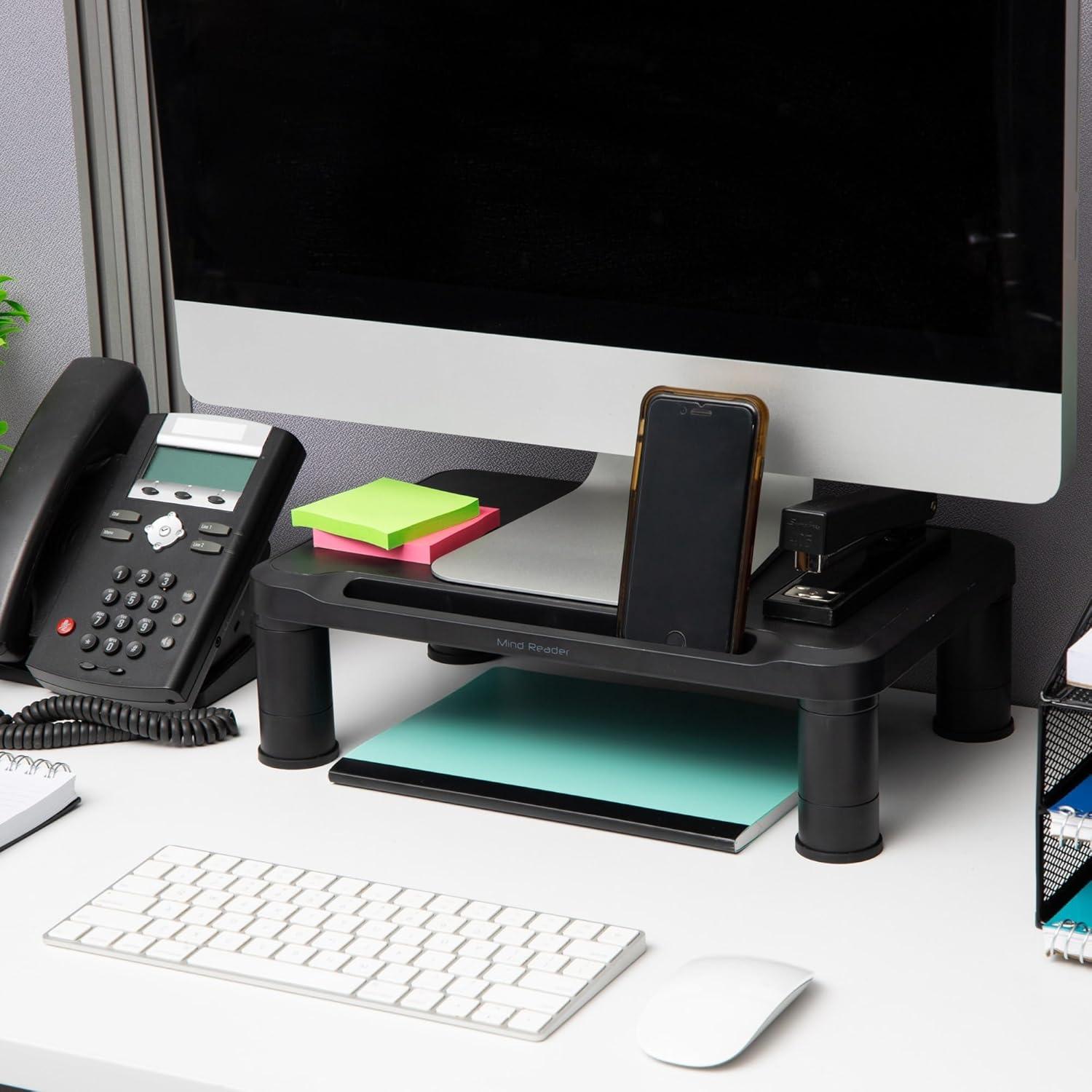 Soporte para Monitor Ajustable Mind Reader Set de 2 Negro