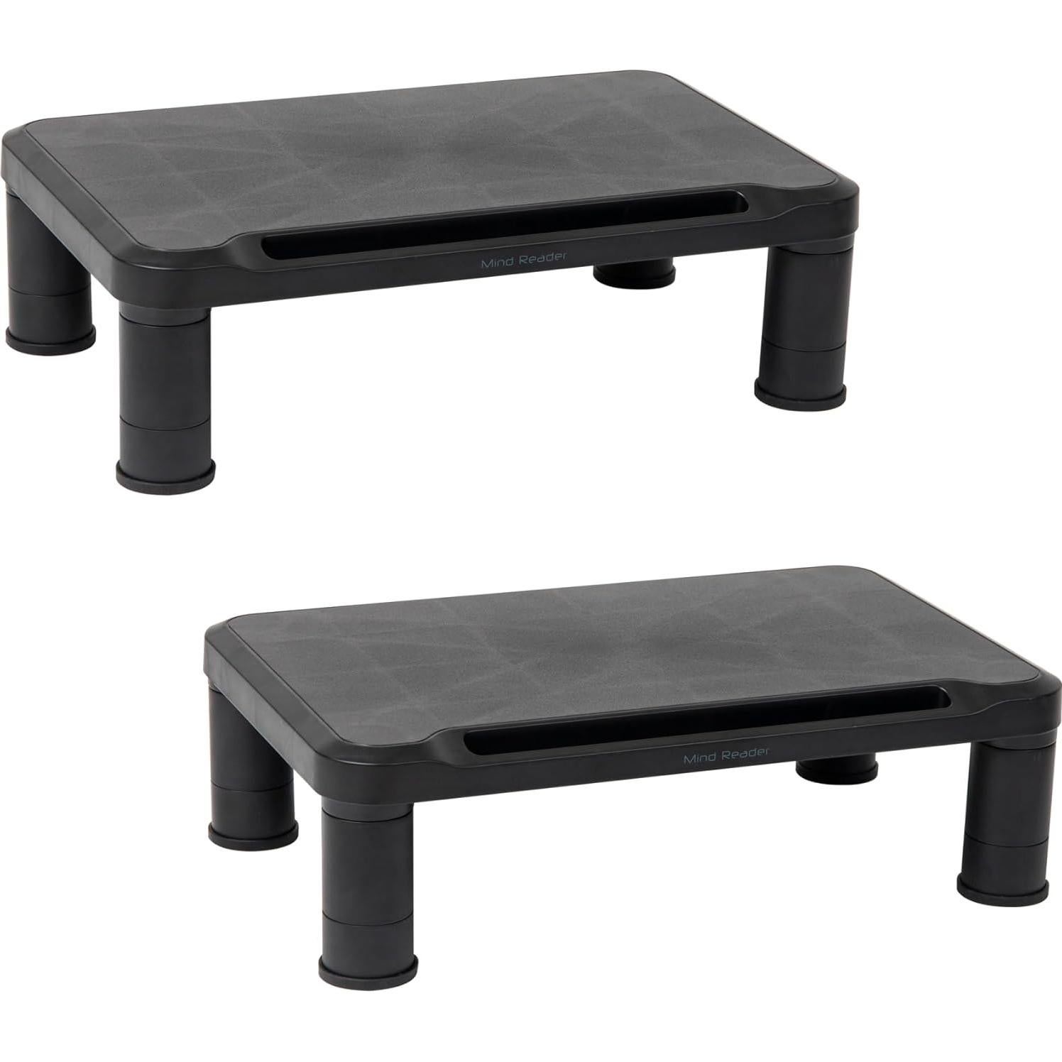 Soporte para Monitor Ajustable Mind Reader Set de 2 Negro
