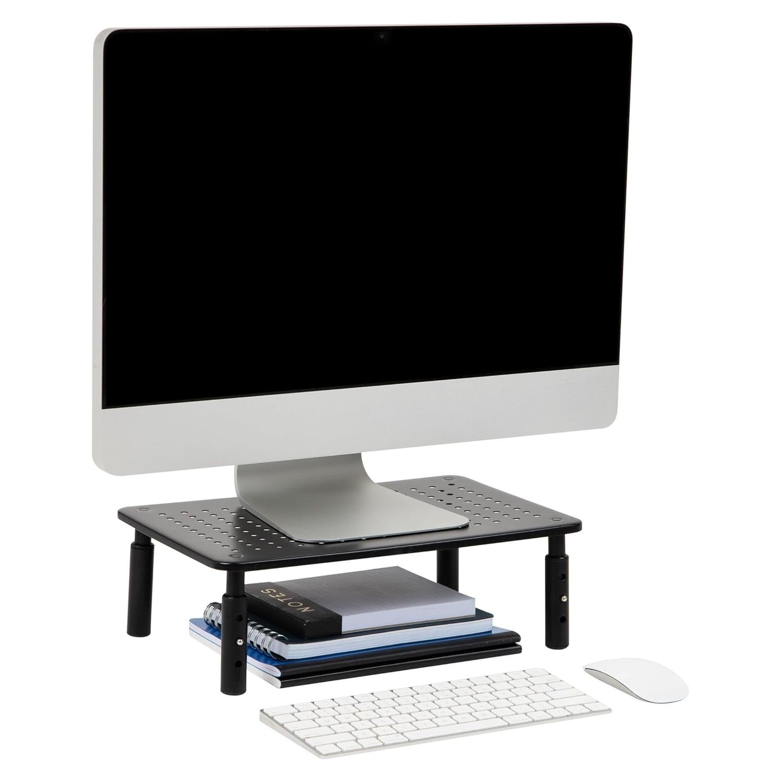 Soporte para Monitor Ajustable Mind Reader, Metal, Negro