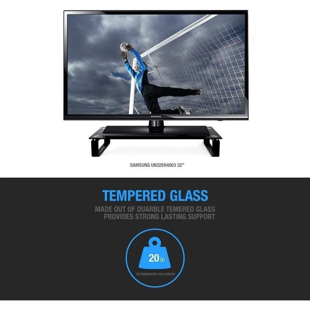 Soporte para Monitor de Vidrio Templado Eutuxia Tipo-S 55.24x20.96cm