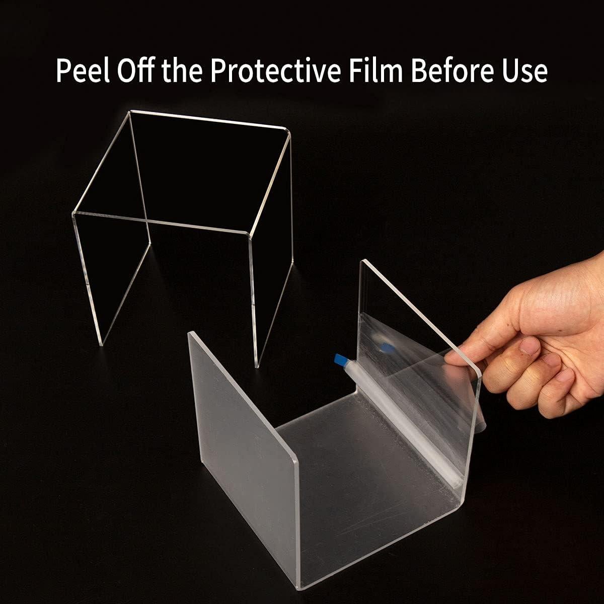 Soportes de Exhibición Acrílicos HIIMIEI 2 Juegos 3 Niveles 15x10x12 cm