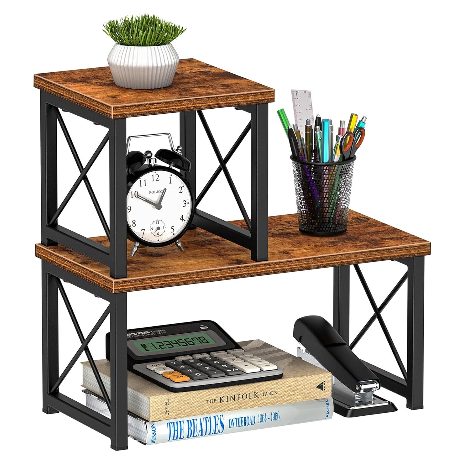 Estante de Escritorio Honiter X1, Organizador 40 cm, 2 Niveles