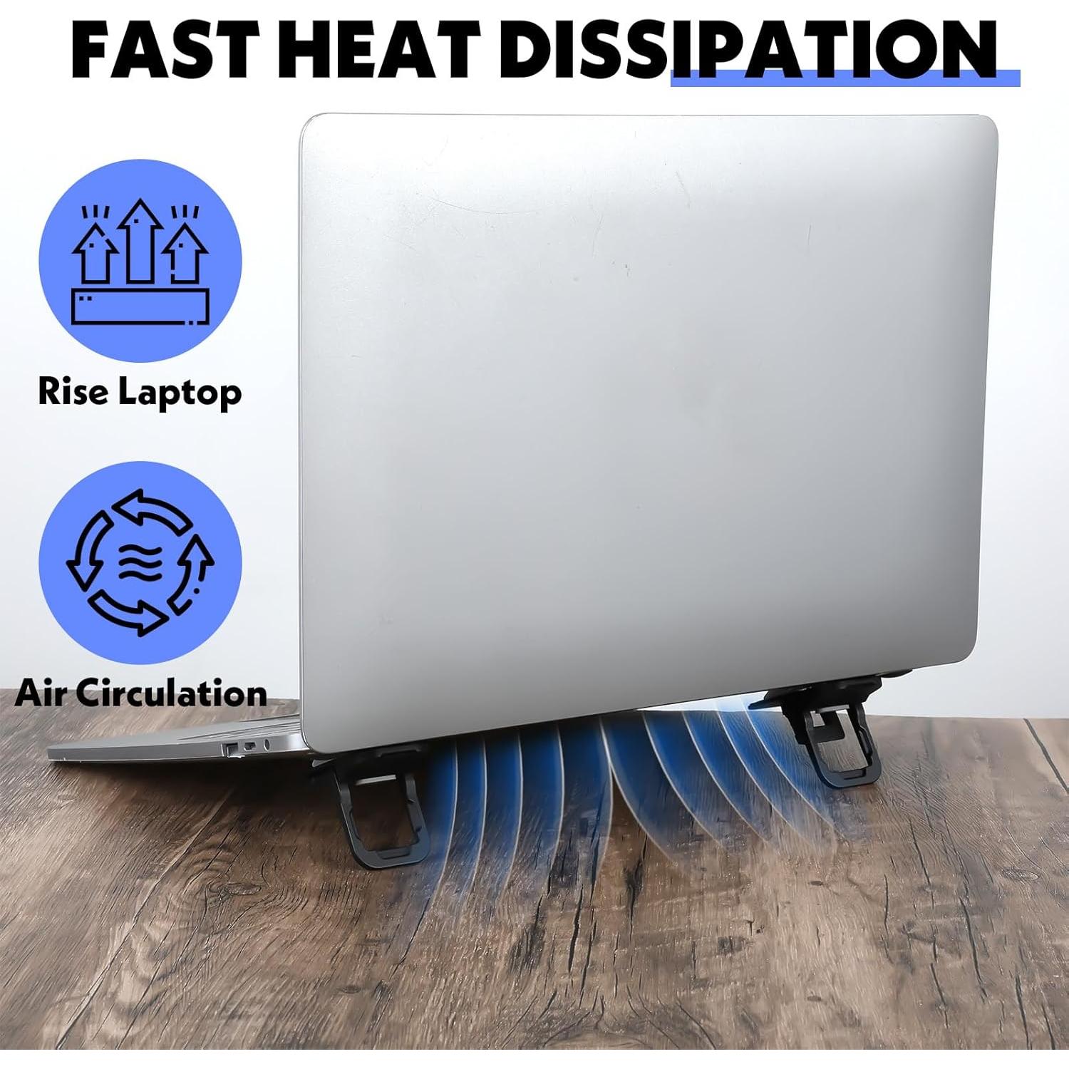 Soporte de Laptop Plegable YUXIANLB de Aleación de Zinc Negro