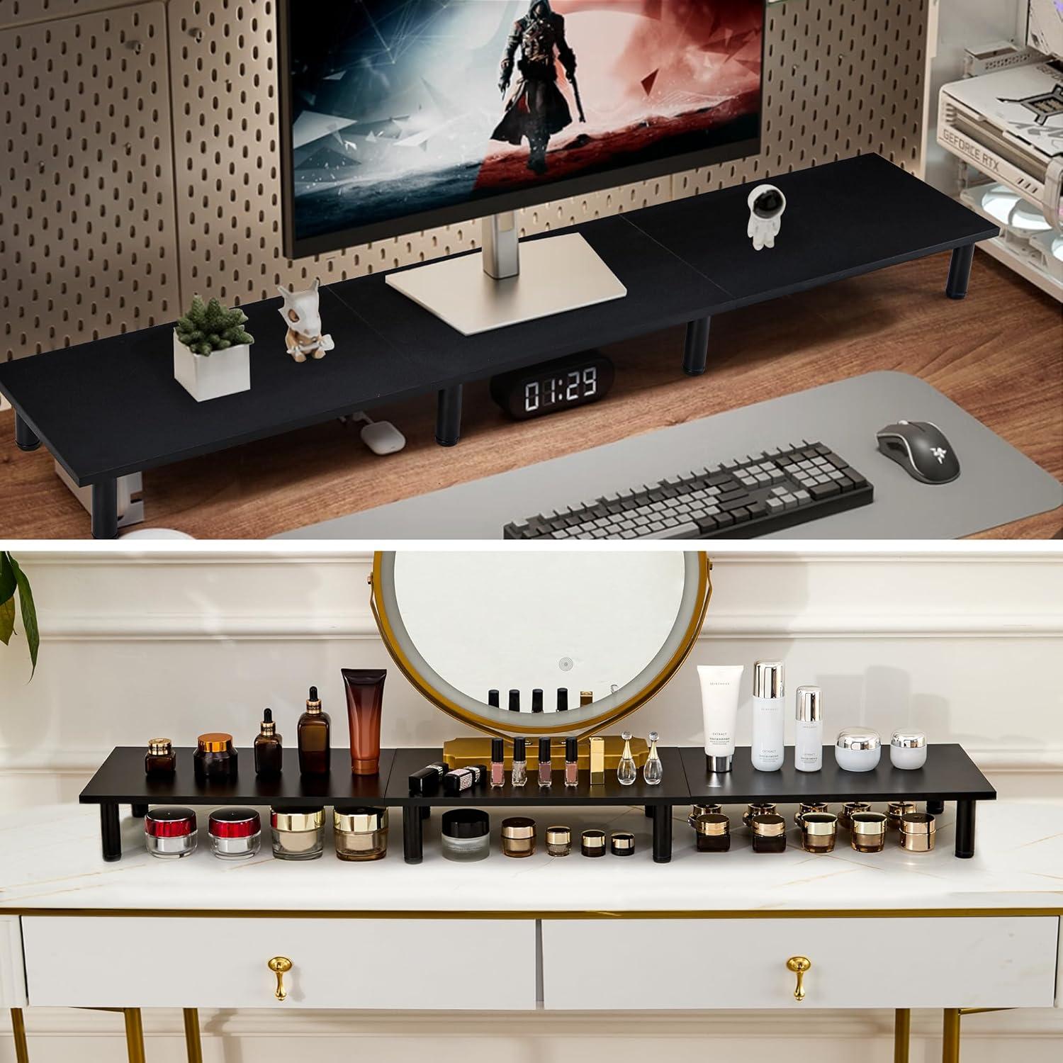 Soporte para Monitores Duales La Jaco 120 cm Negro Ergonómico