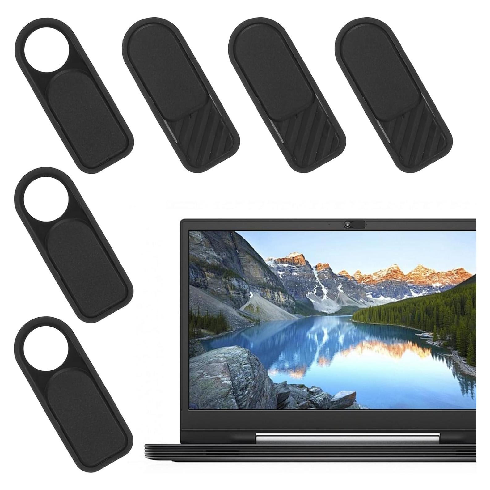 Cubierta deslizante para cámara Bewudy - 6 Piezas, ABS Negro