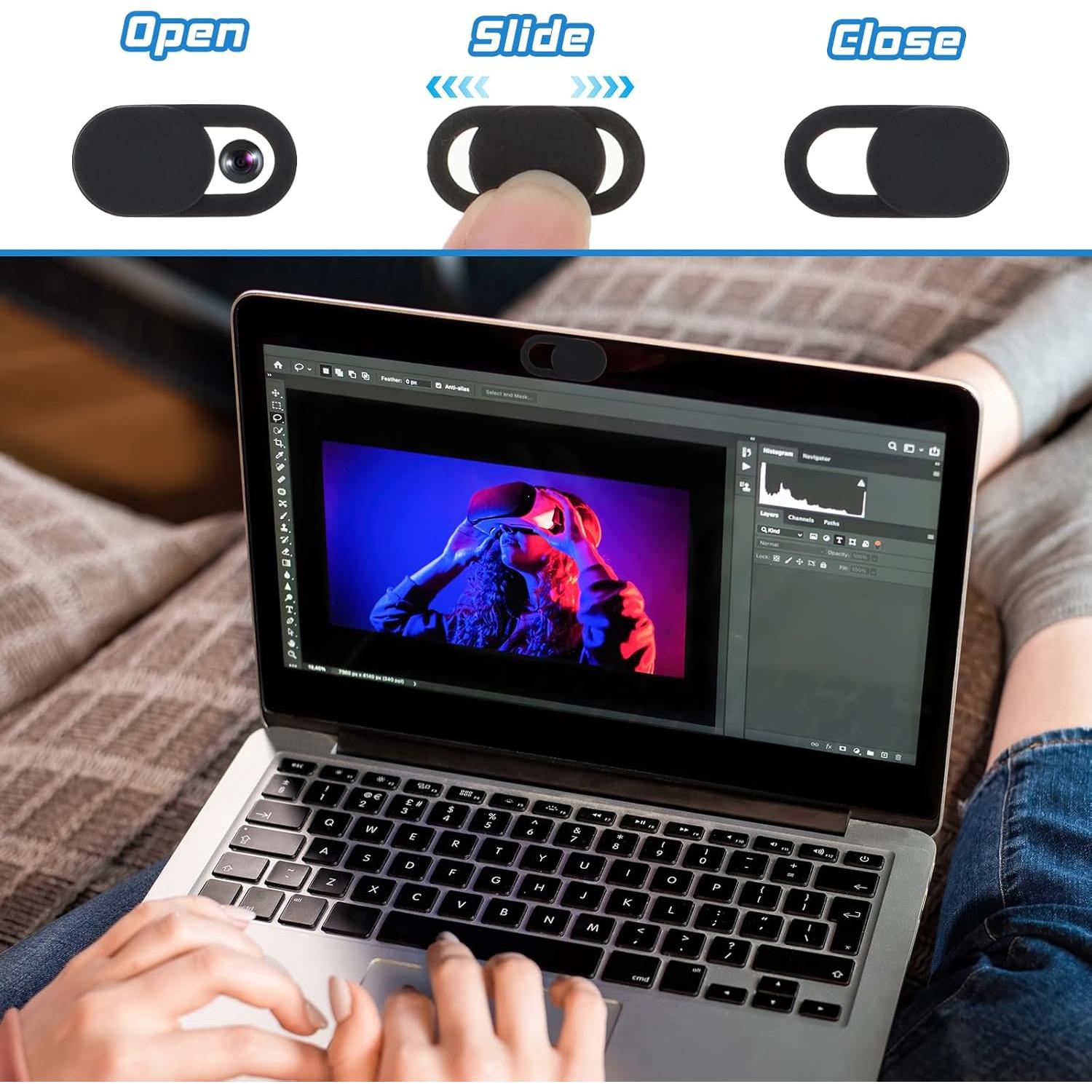 30 Piezas Cubierta de Webcam LIQWEI para Laptop y Smartphone
