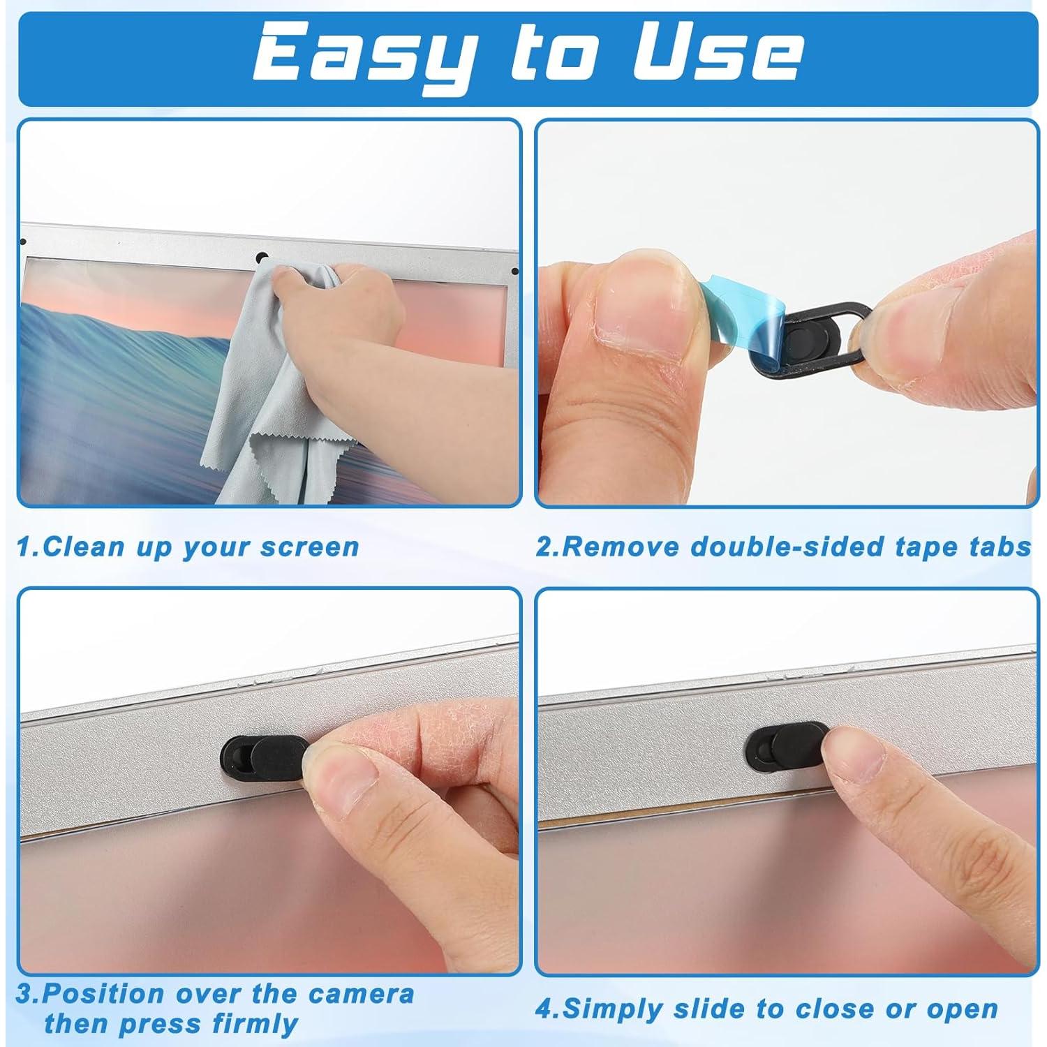 30 Piezas Cubierta de Webcam LIQWEI para Laptop y Smartphone