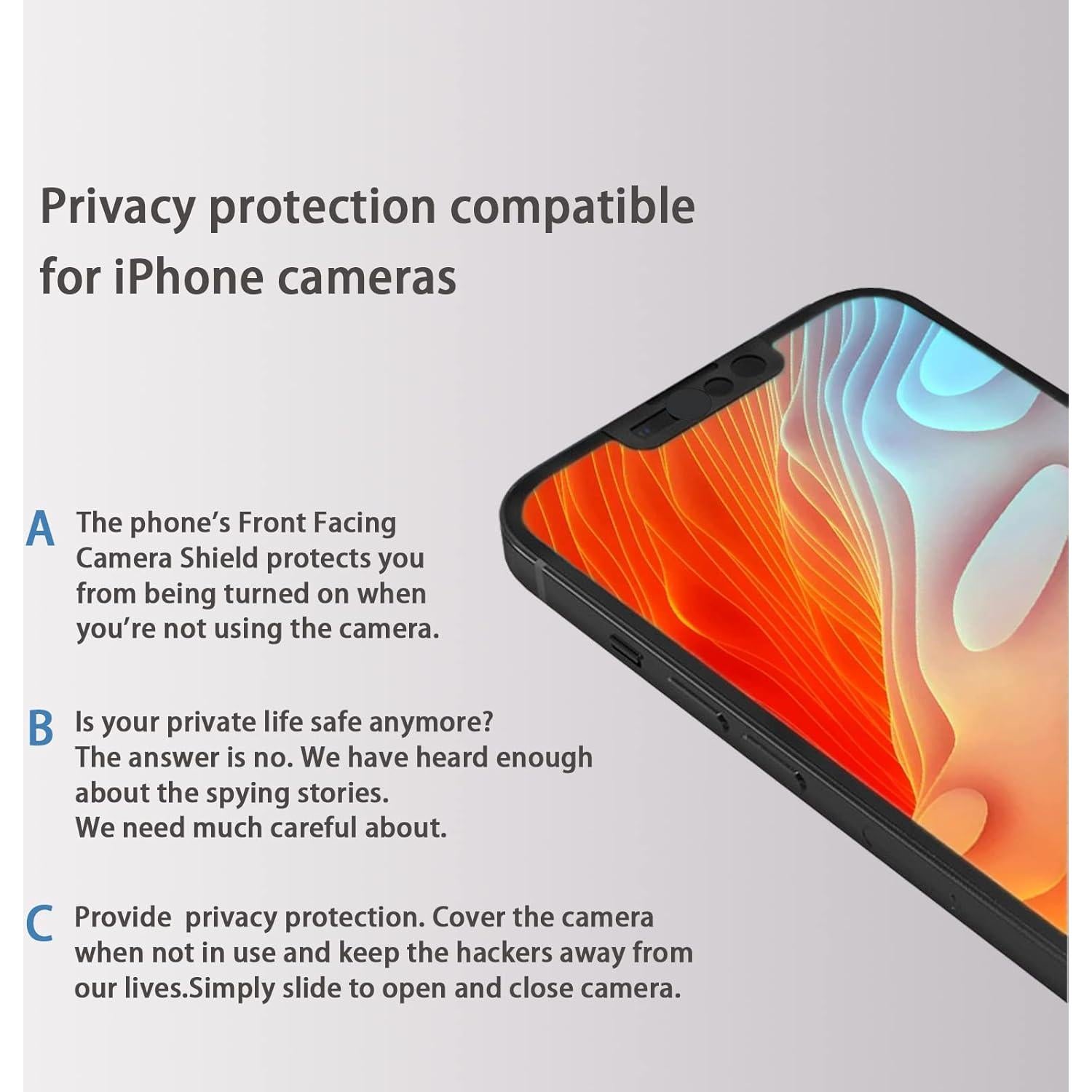 Cubierta de Cámara Frontal EYSOFT para iPhone 13 - 2 Piezas