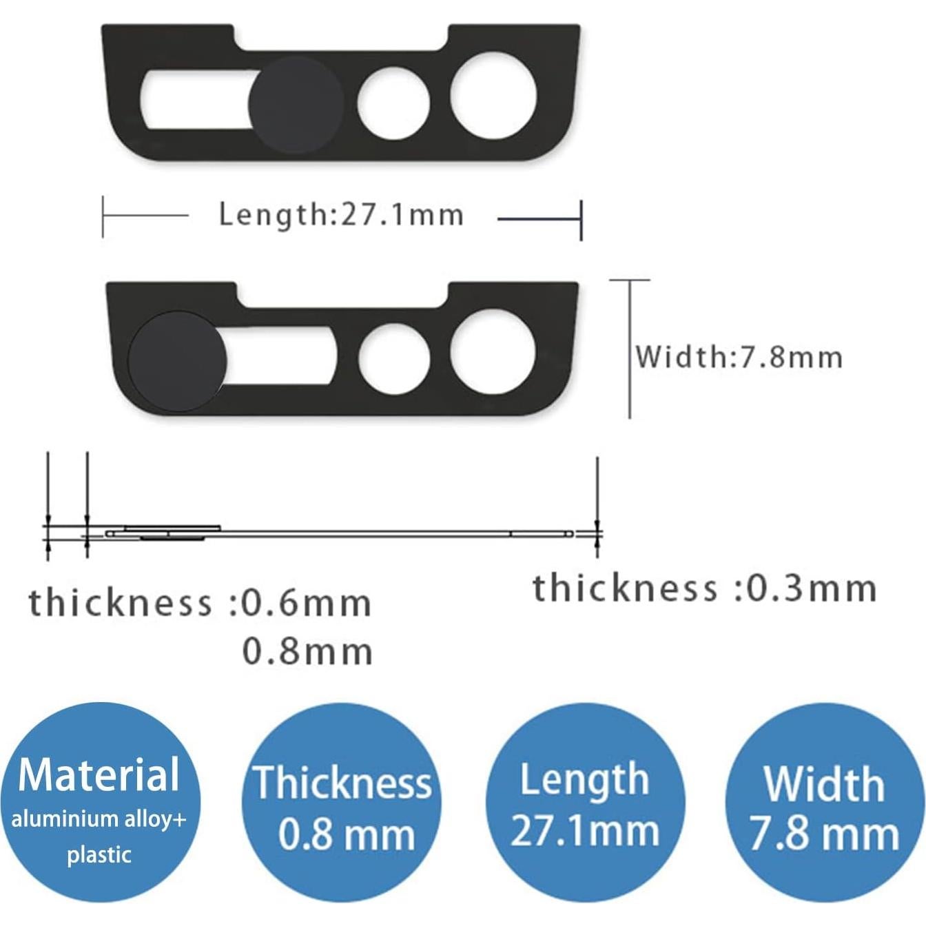 Cubierta de Cámara Frontal EYSOFT para iPhone 13 - 2 Piezas
