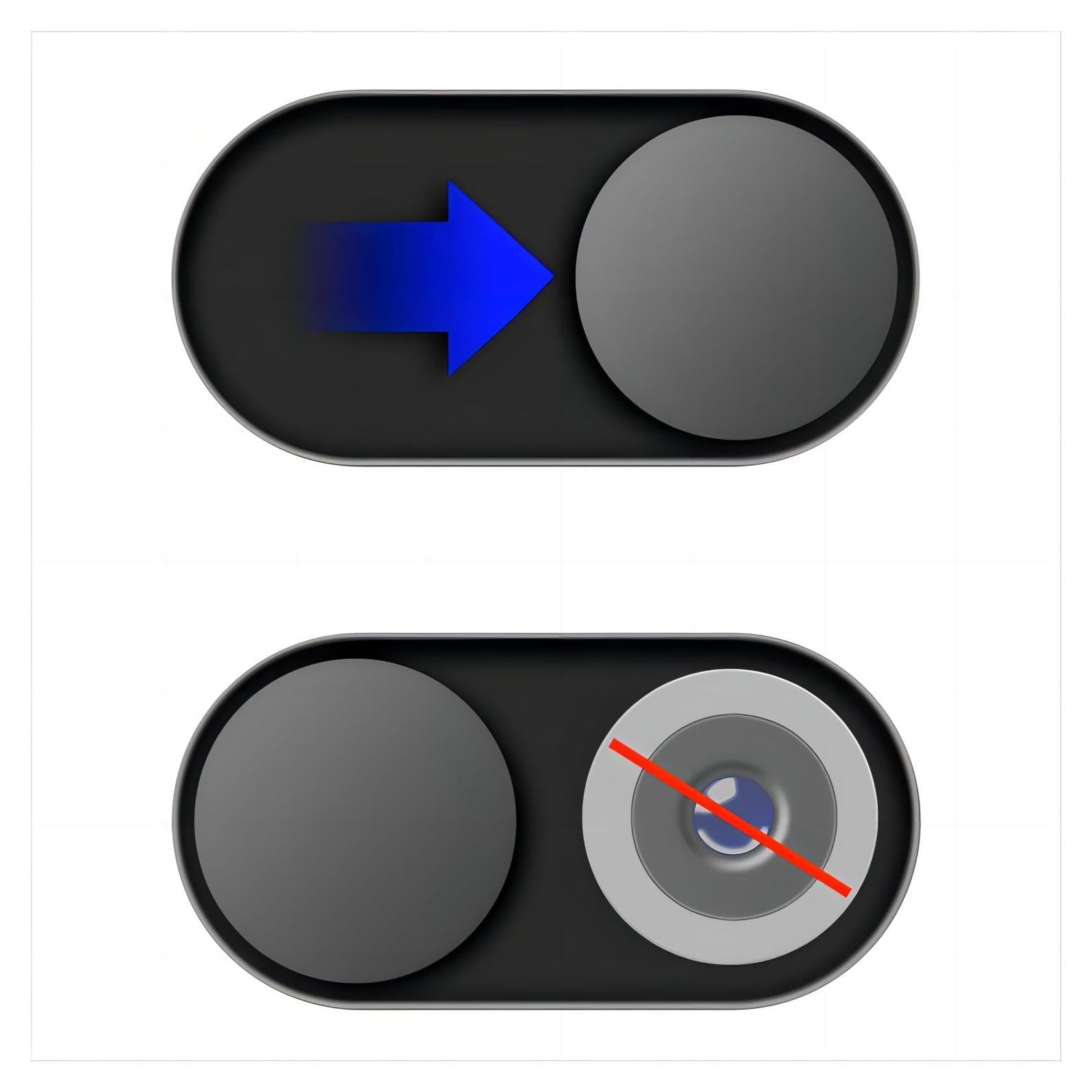 Cubierta de Webcam Magnética JiSiTeCai Negra 4 Piezas 0.056 cm