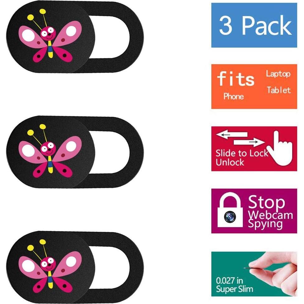 Cubierta de Webcam Deslizante SIREG SYG0422 Ultra Delgado 3 Paquete