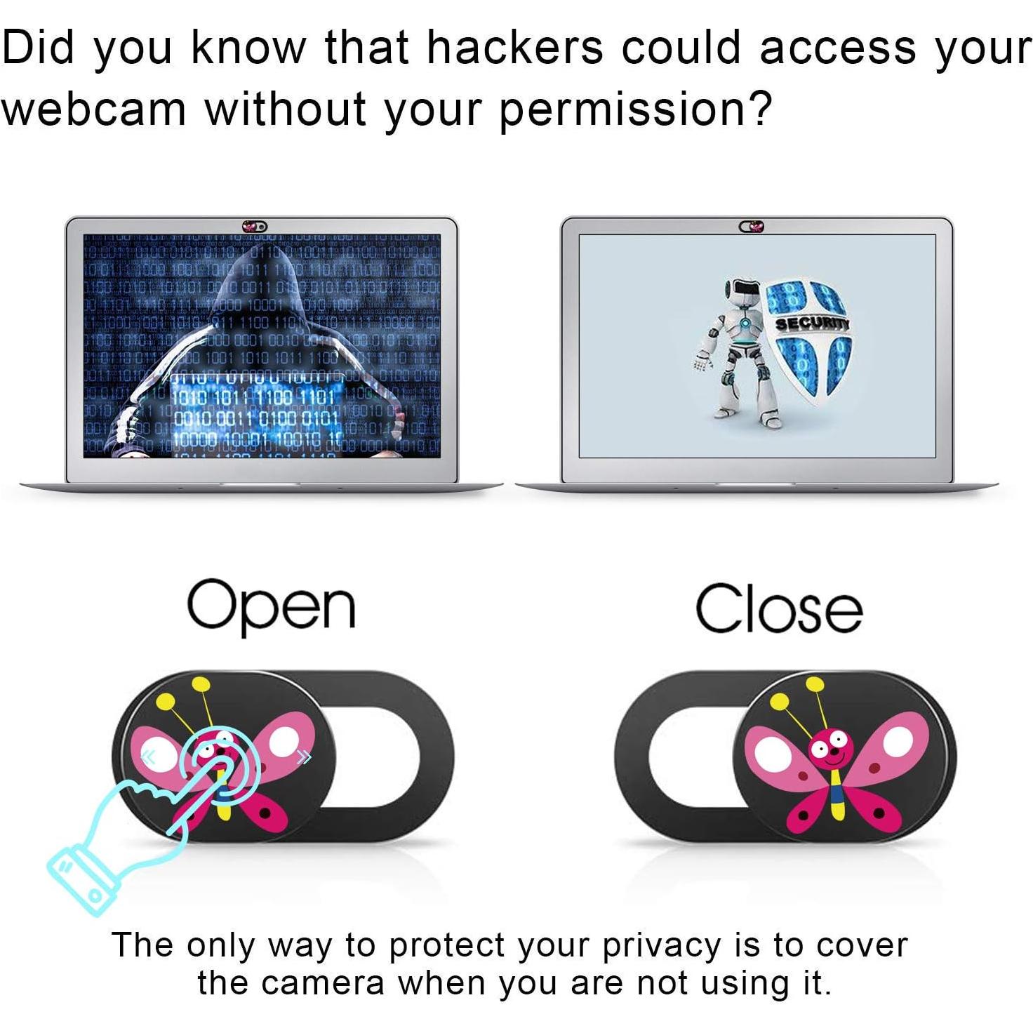 Cubierta de Webcam Deslizante SIREG SYG0422 Ultra Delgado 3 Paquete