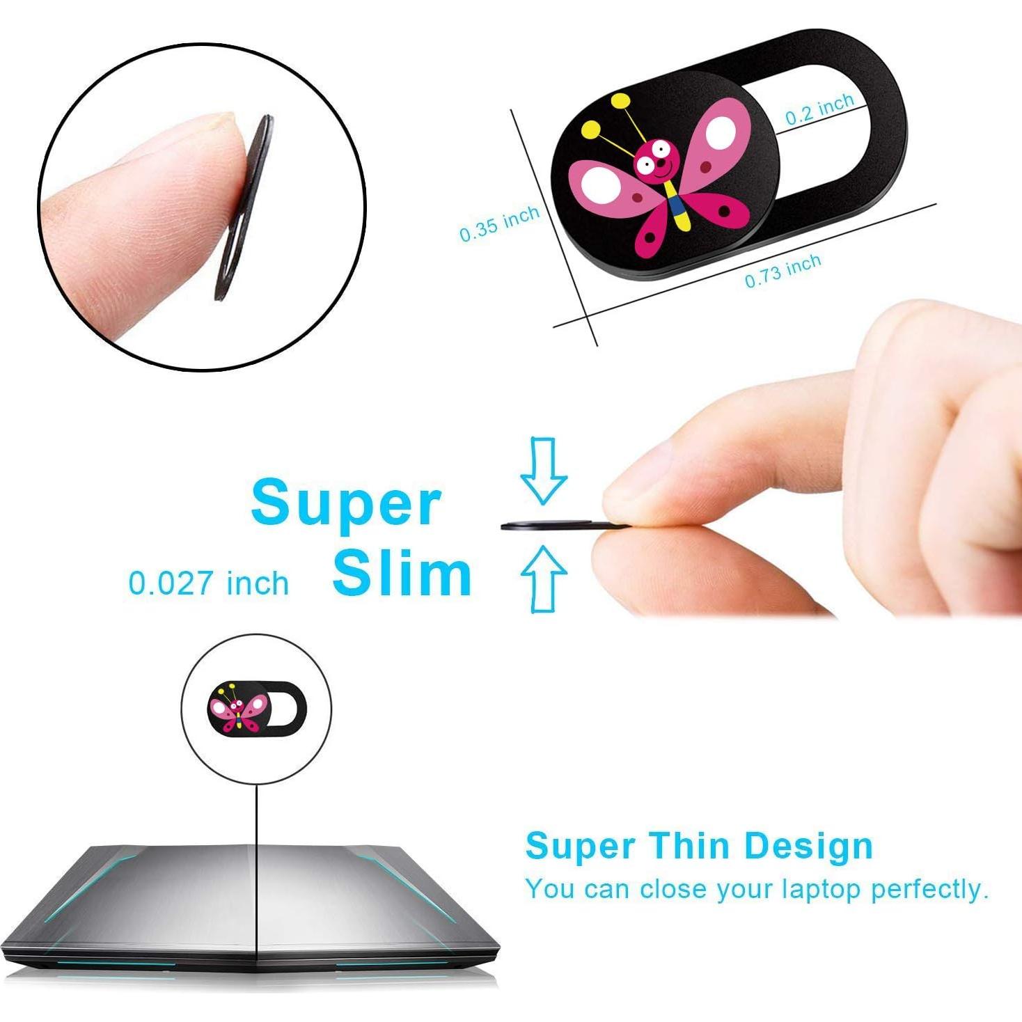 Cubierta de Webcam Deslizante SIREG SYG0422 Ultra Delgado 3 Paquete