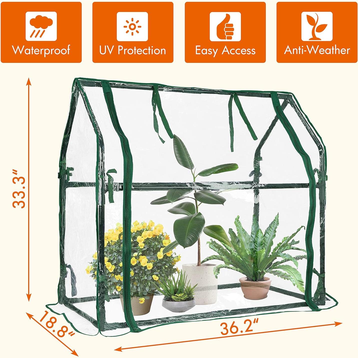 Invernadero Mini Gardzen 36x19x33 cm PVC Resistente