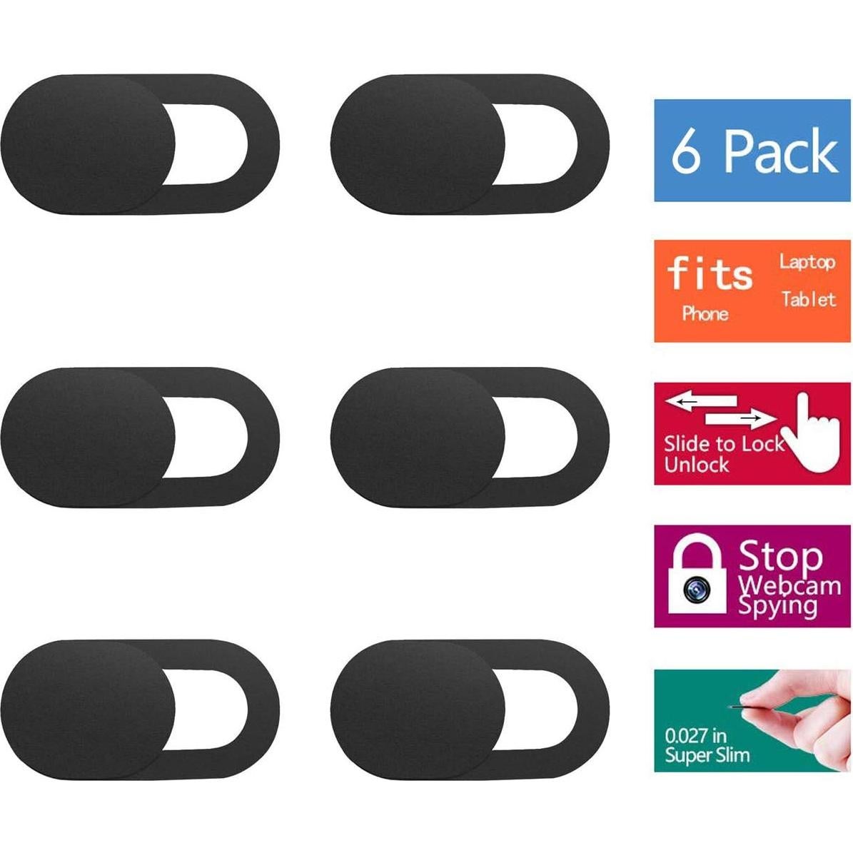 Cubierta de Webcam Deslizante SIREG - Paquete de 6 Unidades