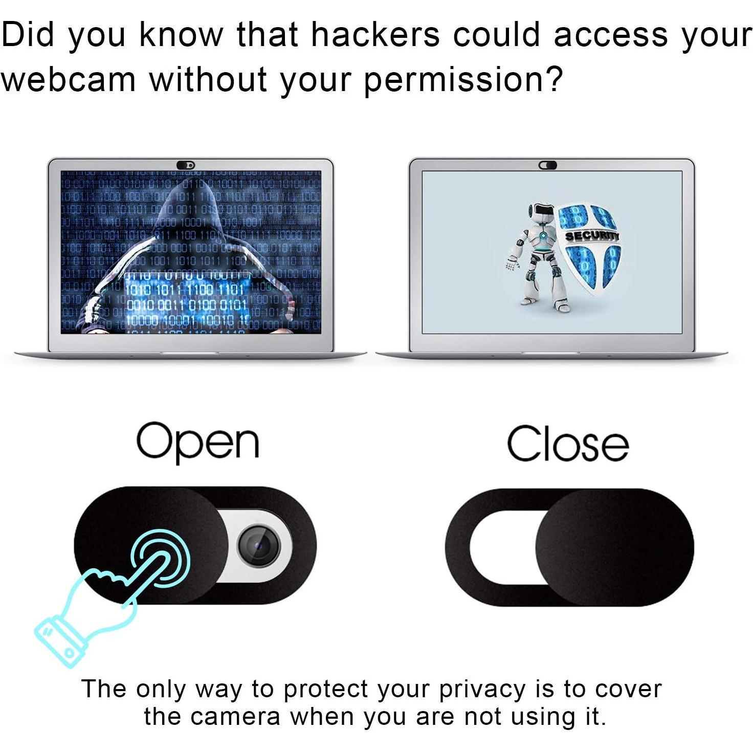 Cubierta de Webcam Deslizante SIREG - Paquete de 6 Unidades