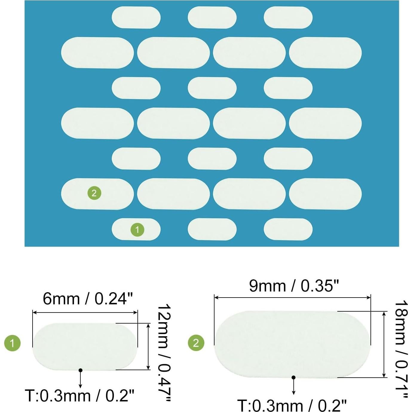 Cubierta de Webcam MECCANIXITY 0.3mm Plástica Blanca 24 Unidades