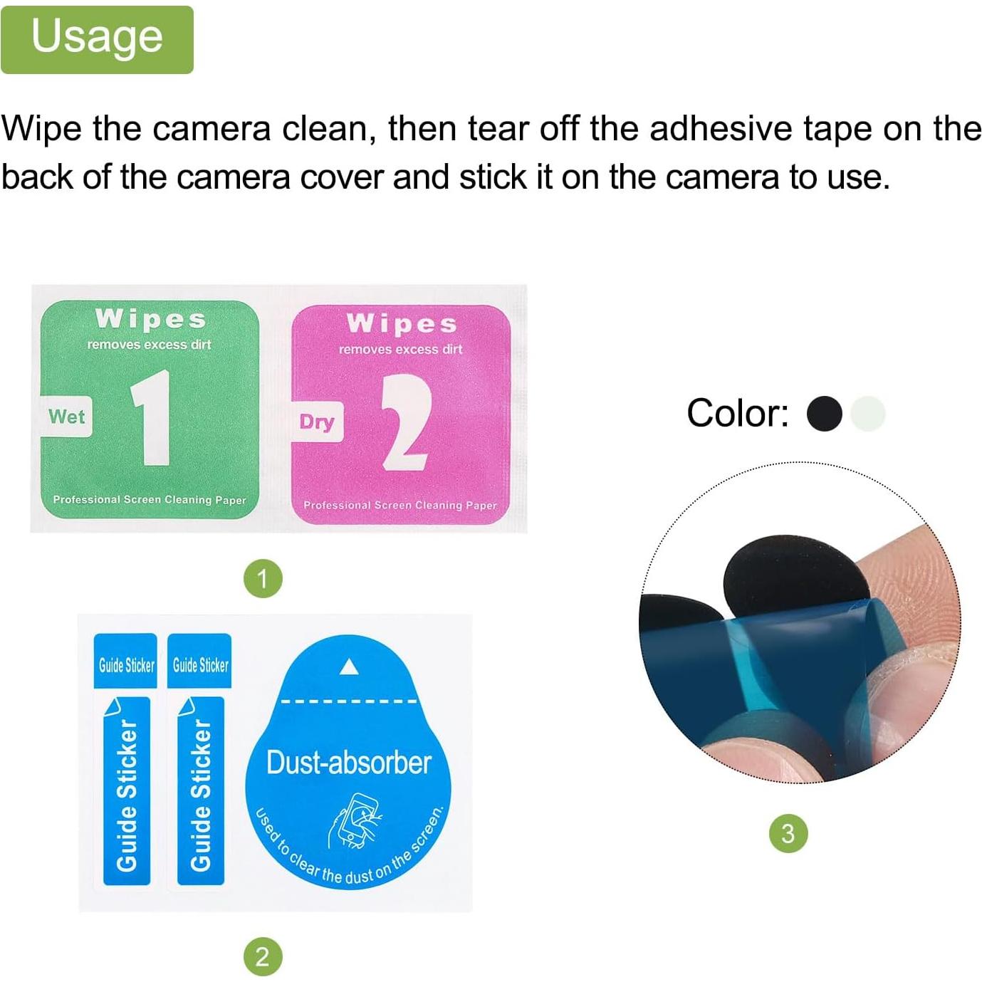 Cubierta de Webcam MECCANIXITY 0.3mm Plástica Blanca 24 Unidades