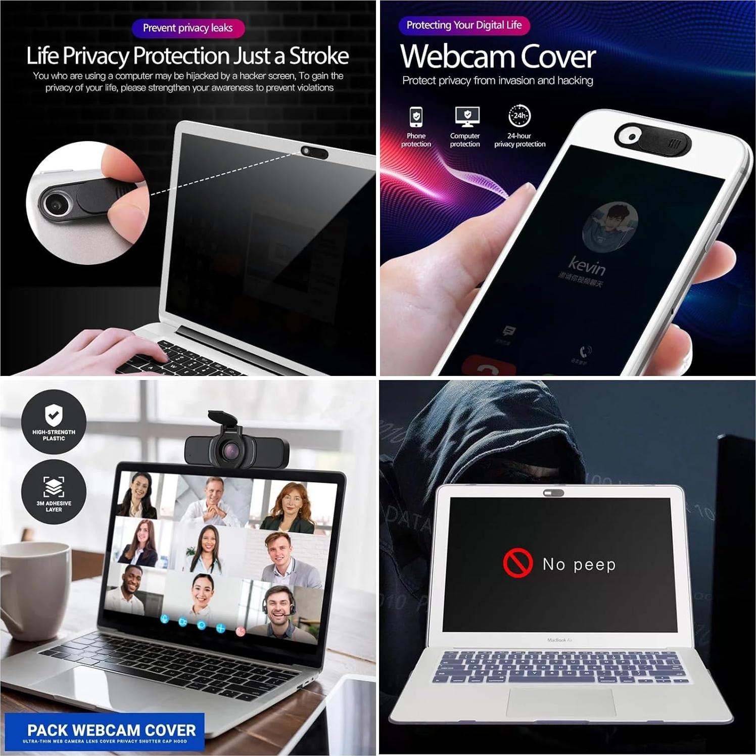 6 Cubiertas de Lente de Webcam ThtRht - Privacidad y Seguridad