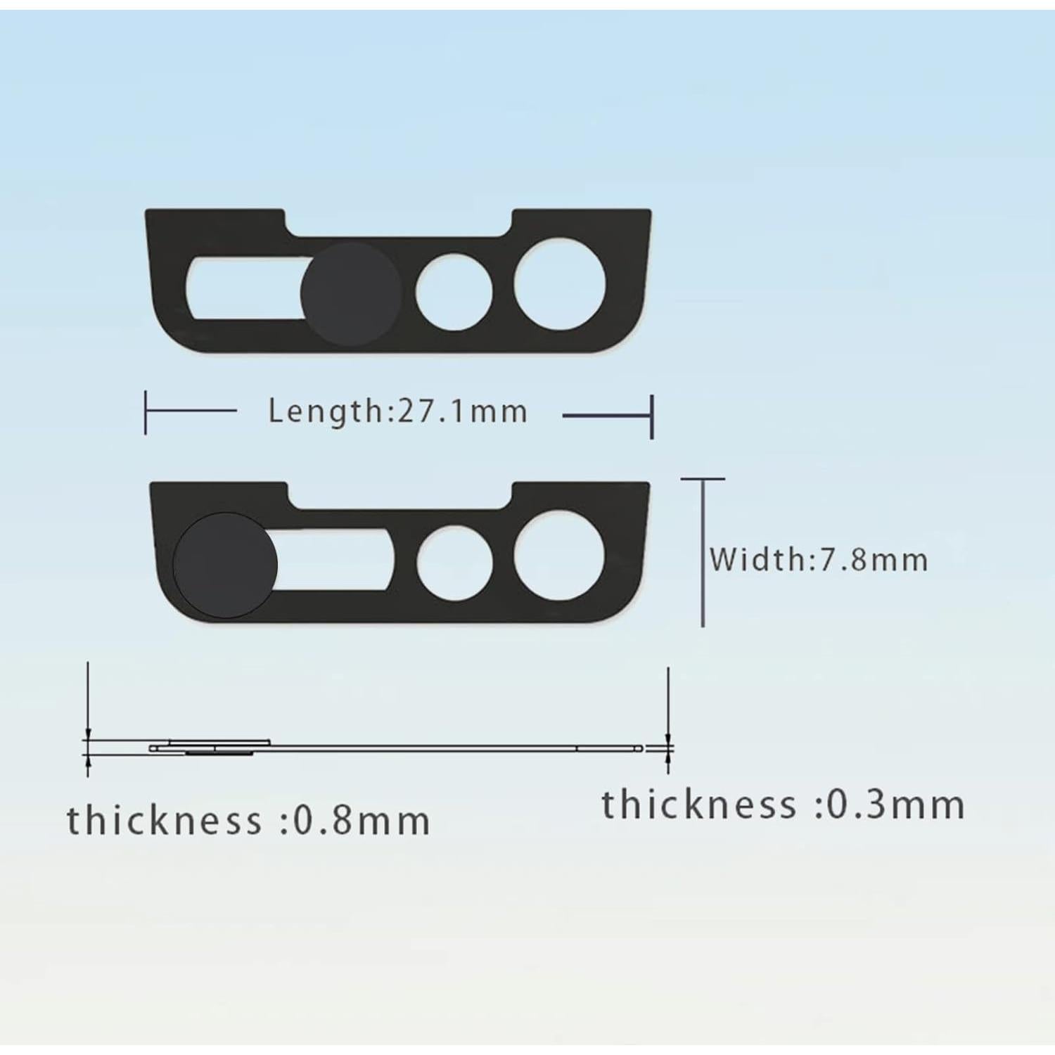 Phone Camera Cover - Compatible with Phone 14/14 Plus/13/13 Mini/13 Pro/13 Pro Max - Protect Privacy, Not Affect Facial Recognition-Black