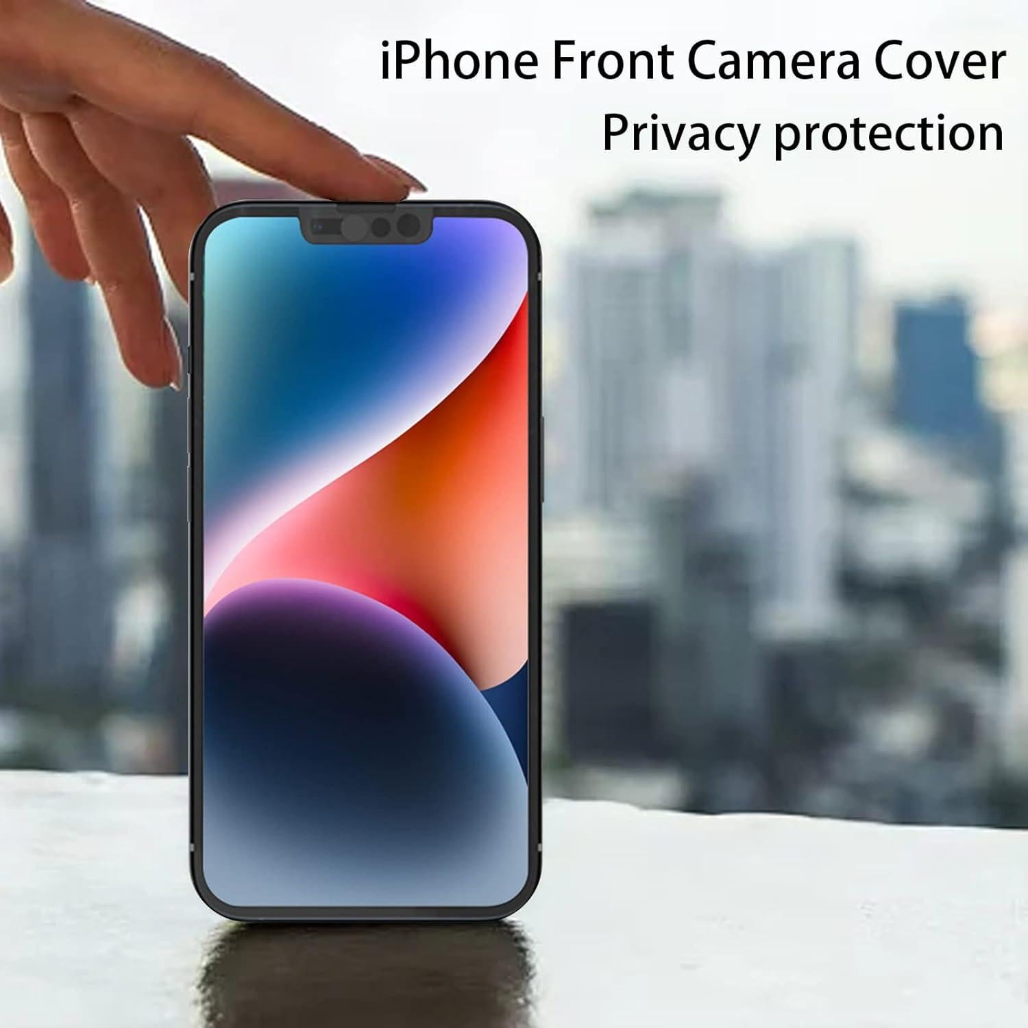 Phone Camera Cover - Compatible with Phone 14/14 Plus/13/13 Mini/13 Pro/13 Pro Max - Protect Privacy, Not Affect Facial Recognition-Black