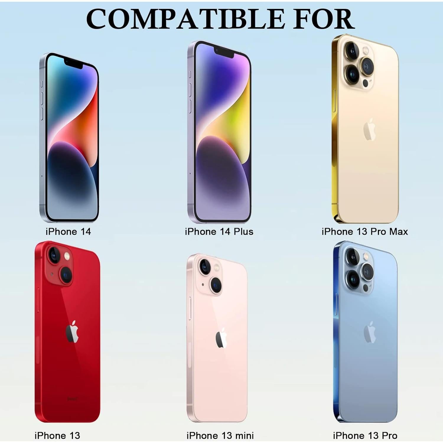 Phone Camera Cover - Compatible with Phone 14/14 Plus/13/13 Mini/13 Pro/13 Pro Max - Protect Privacy, Not Affect Facial Recognition-Black